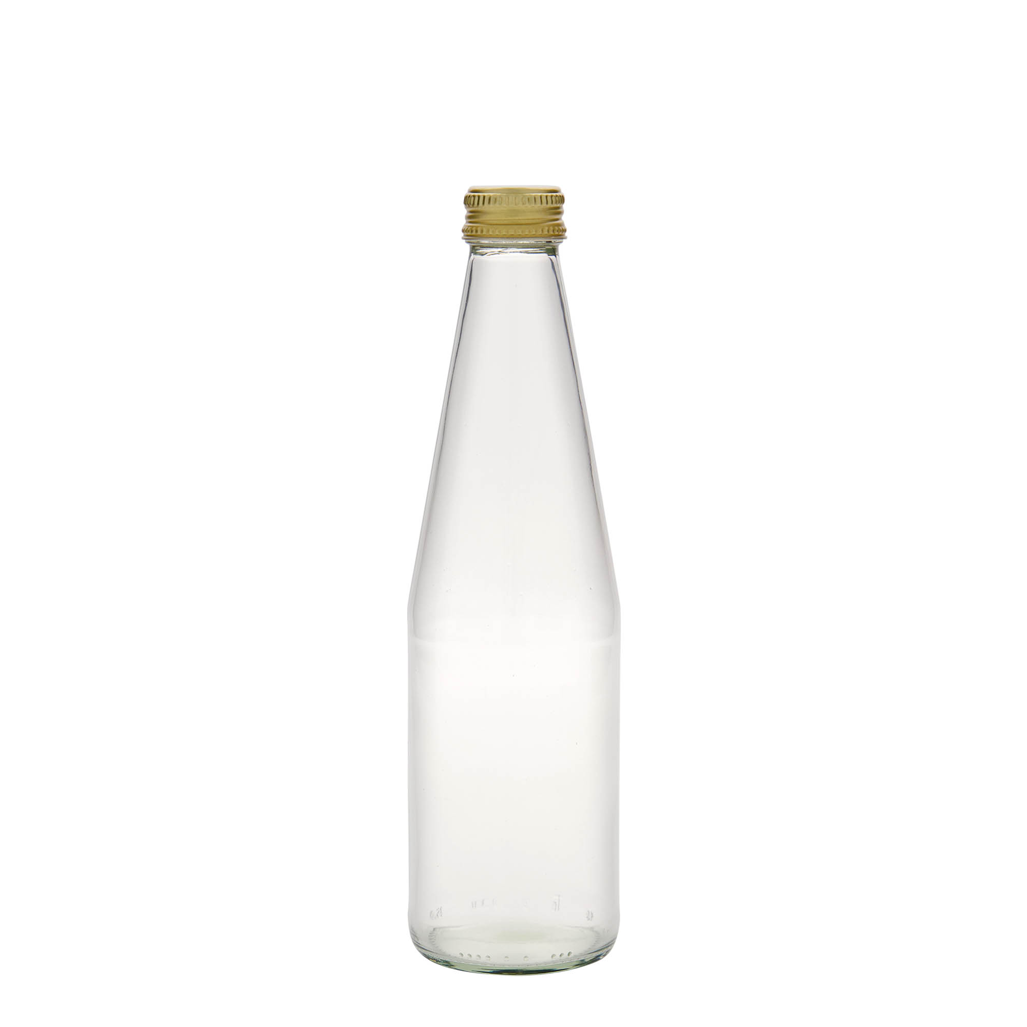 Sticlă universală 330 ml, formă de morcov, sticlă, gura: PP 28