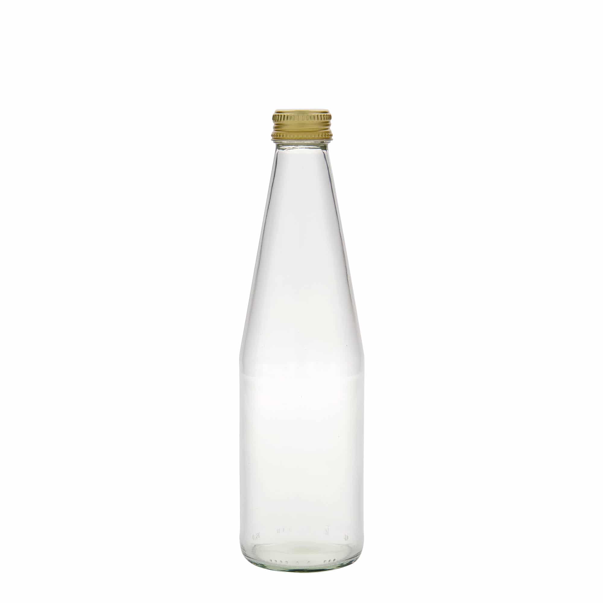 Sticlă universală 330 ml, formă de morcov, sticlă, gura: PP 28