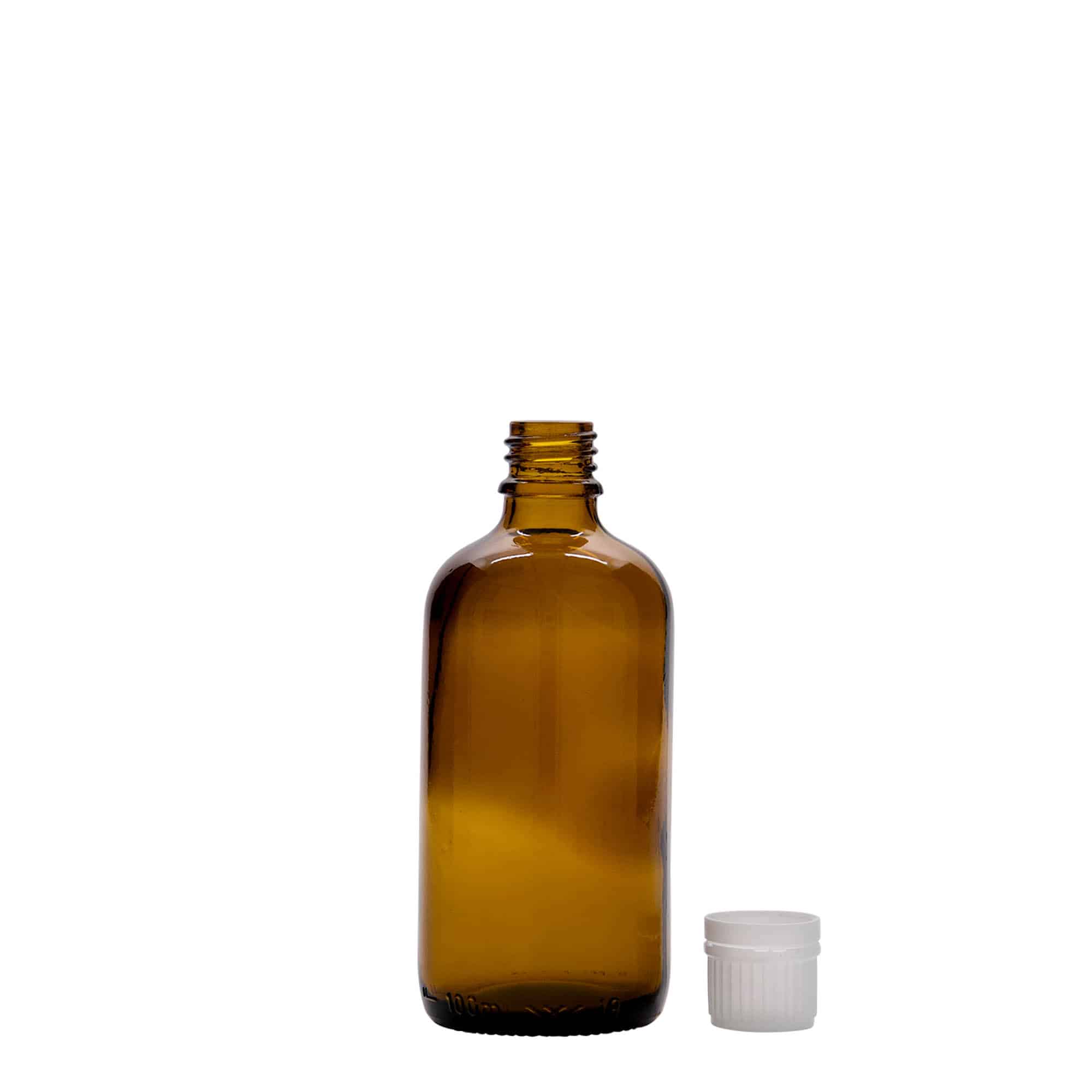 100 ml sticlă medicală, sticlă, maro, gura: DIN 18