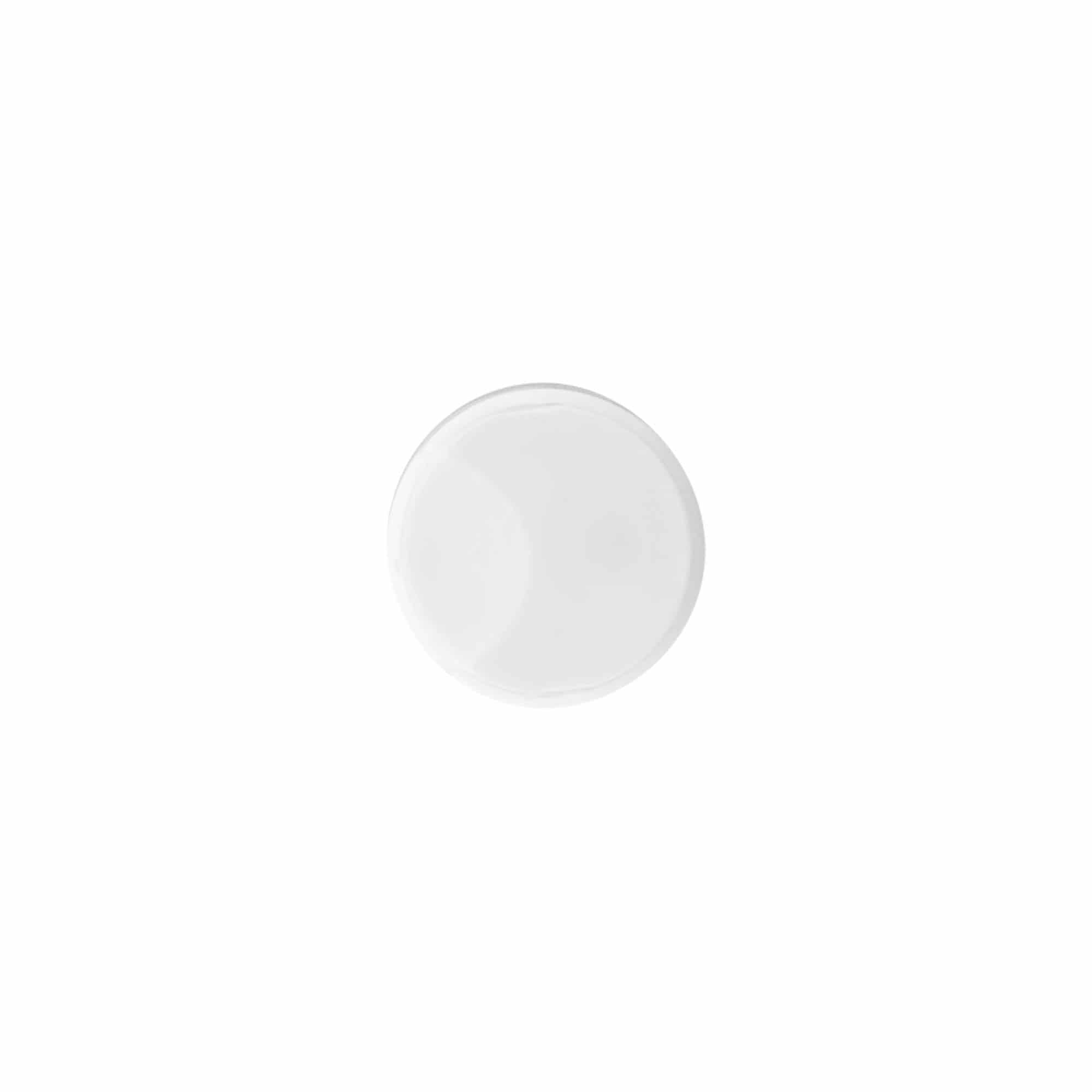 Capac cu filet Disc Top, plastic PP, alb, pentru gura: 24/410