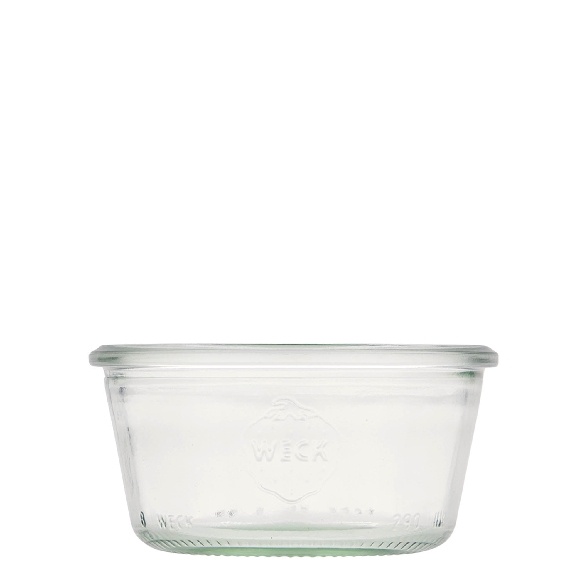 6x 290 ml borcan WECK cu gura largă plat cu capac de sticlă RR 100