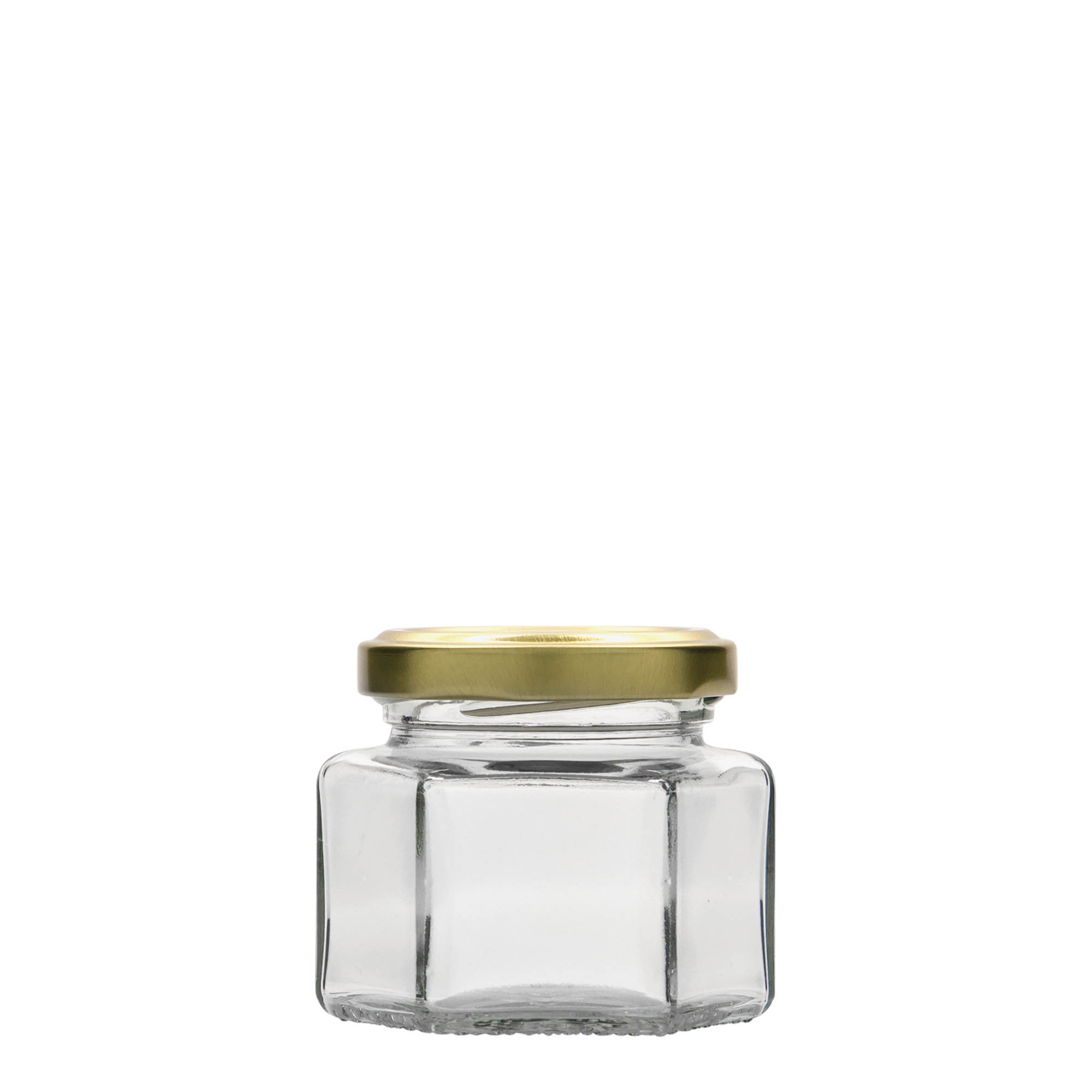106 ml borcan hexagonal, gură: twist-off (TO 53) 106 ml borcan hexagonal, gură: twist-off (TO 53)