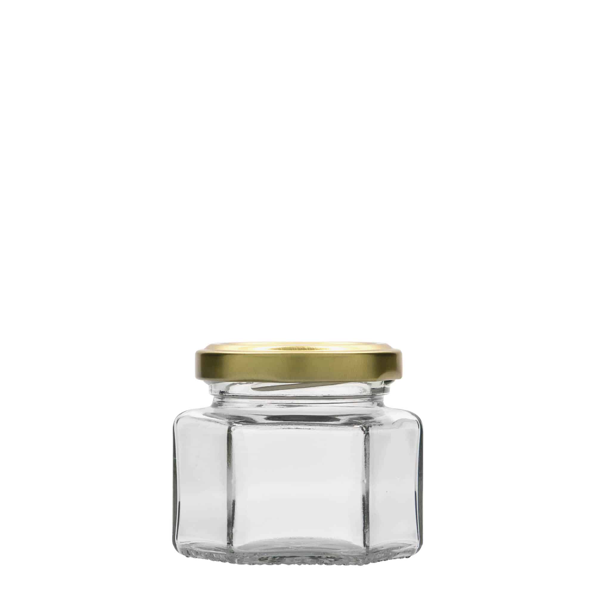 106 ml borcan hexagonal, gură: twist-off (TO 53)