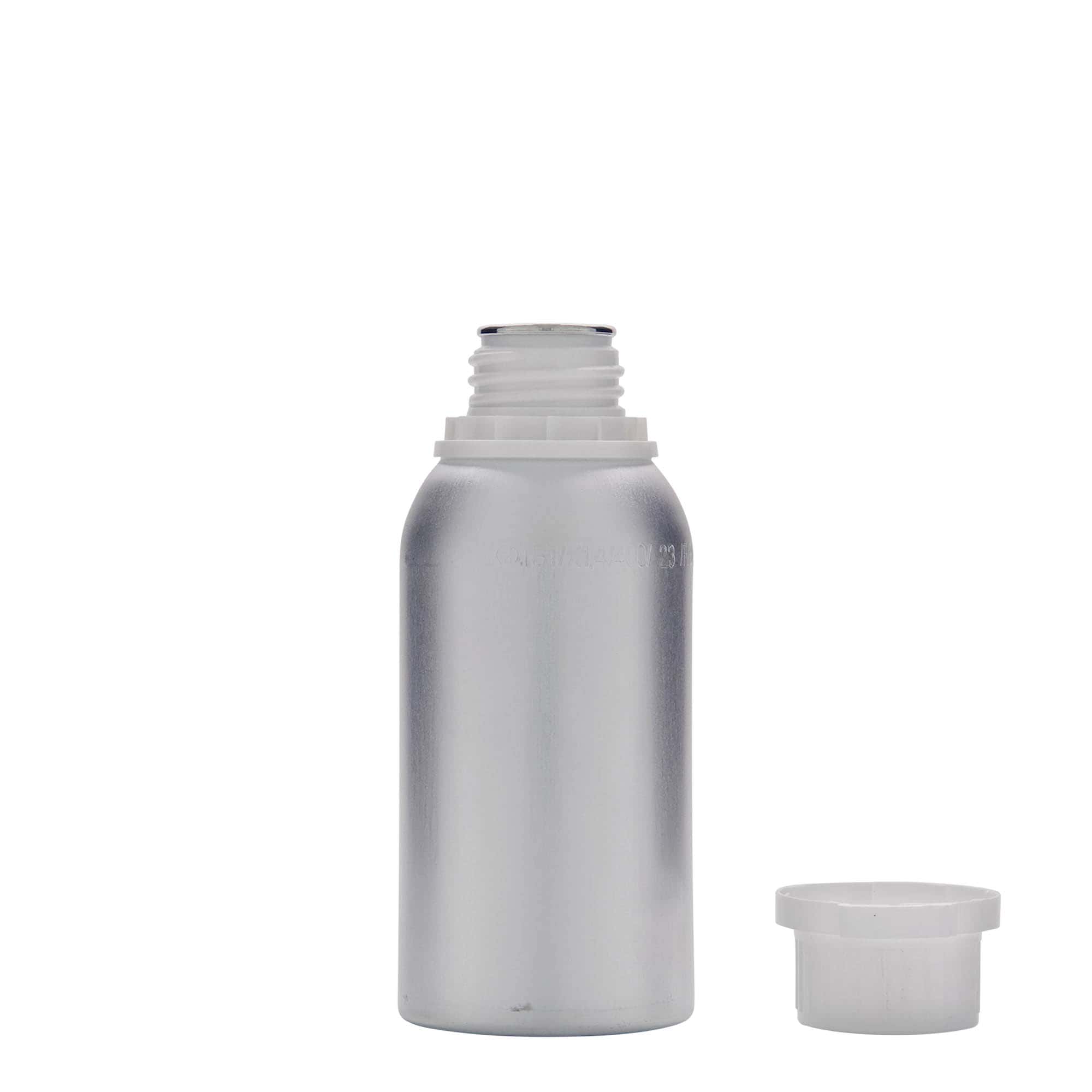 275 ml sticlă din aluminiu, metal, argintiu, gura: DIN 32