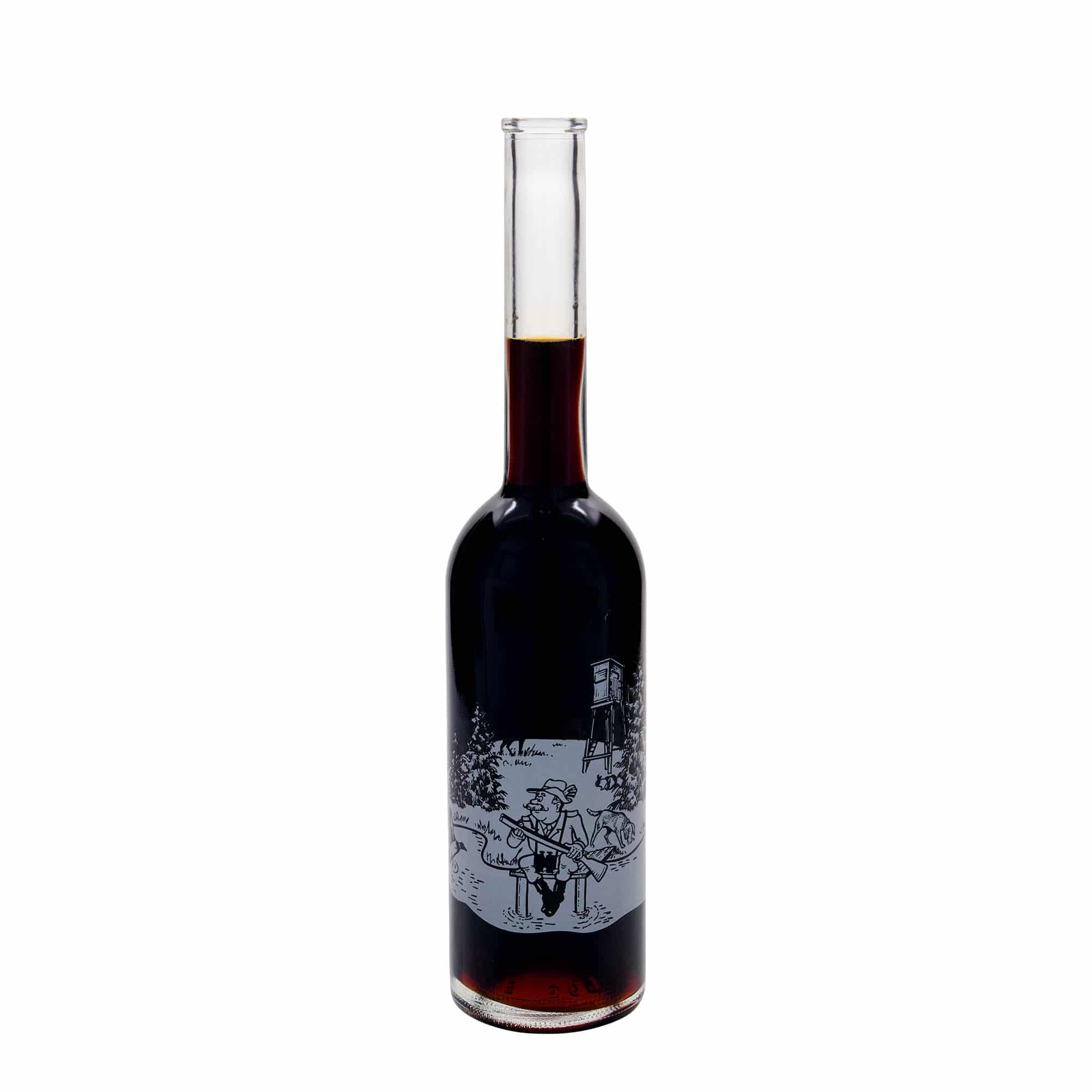 Sticlă de sticlă de 500 ml „Opera”, motiv: Vânător, gura: dop
