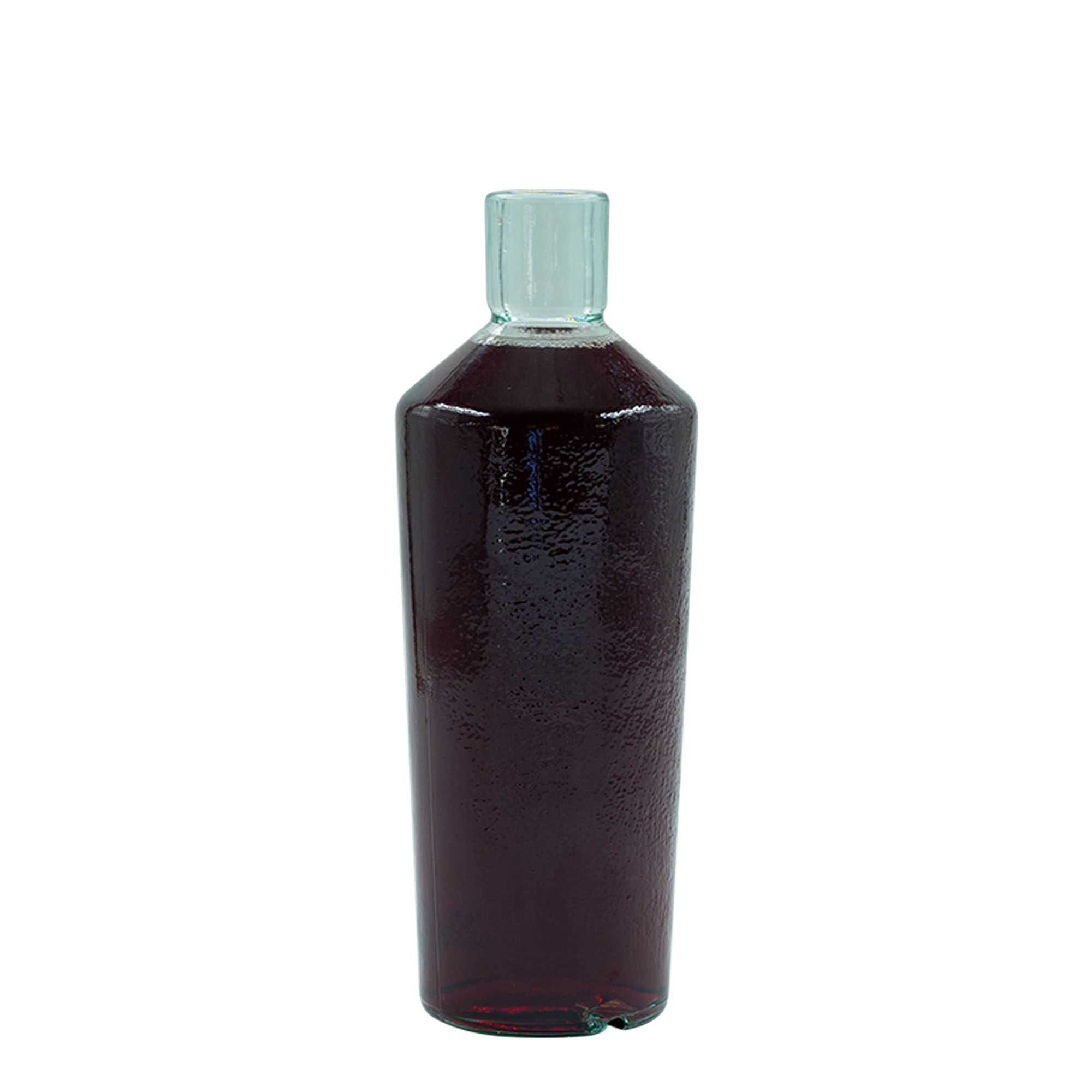 Sticlă din sticlă lucrată manual de 700 ml 'Primal', gura: dop de plută