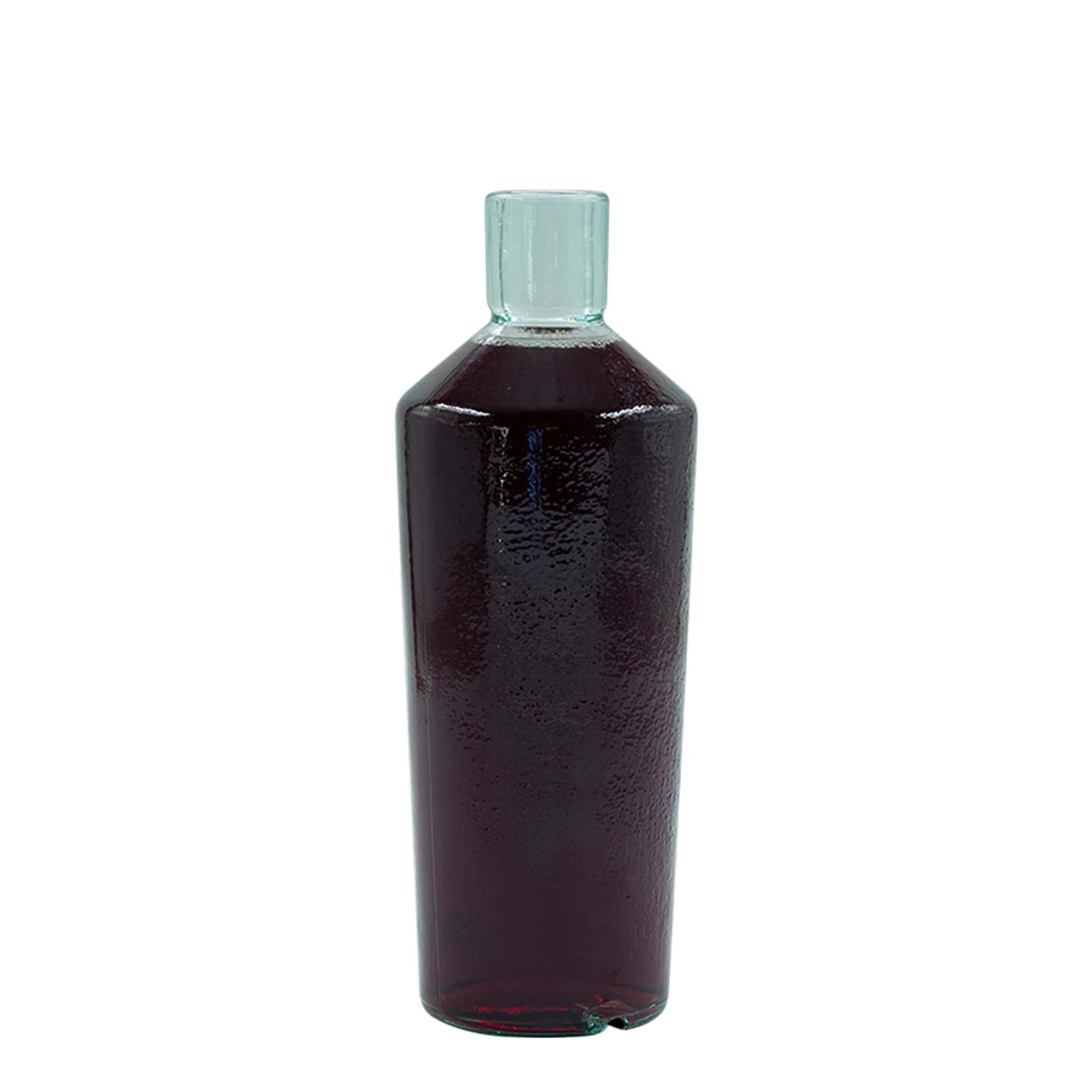 Sticlă din sticlă lucrată manual de 700 ml 'Primal', gura: dop de plută