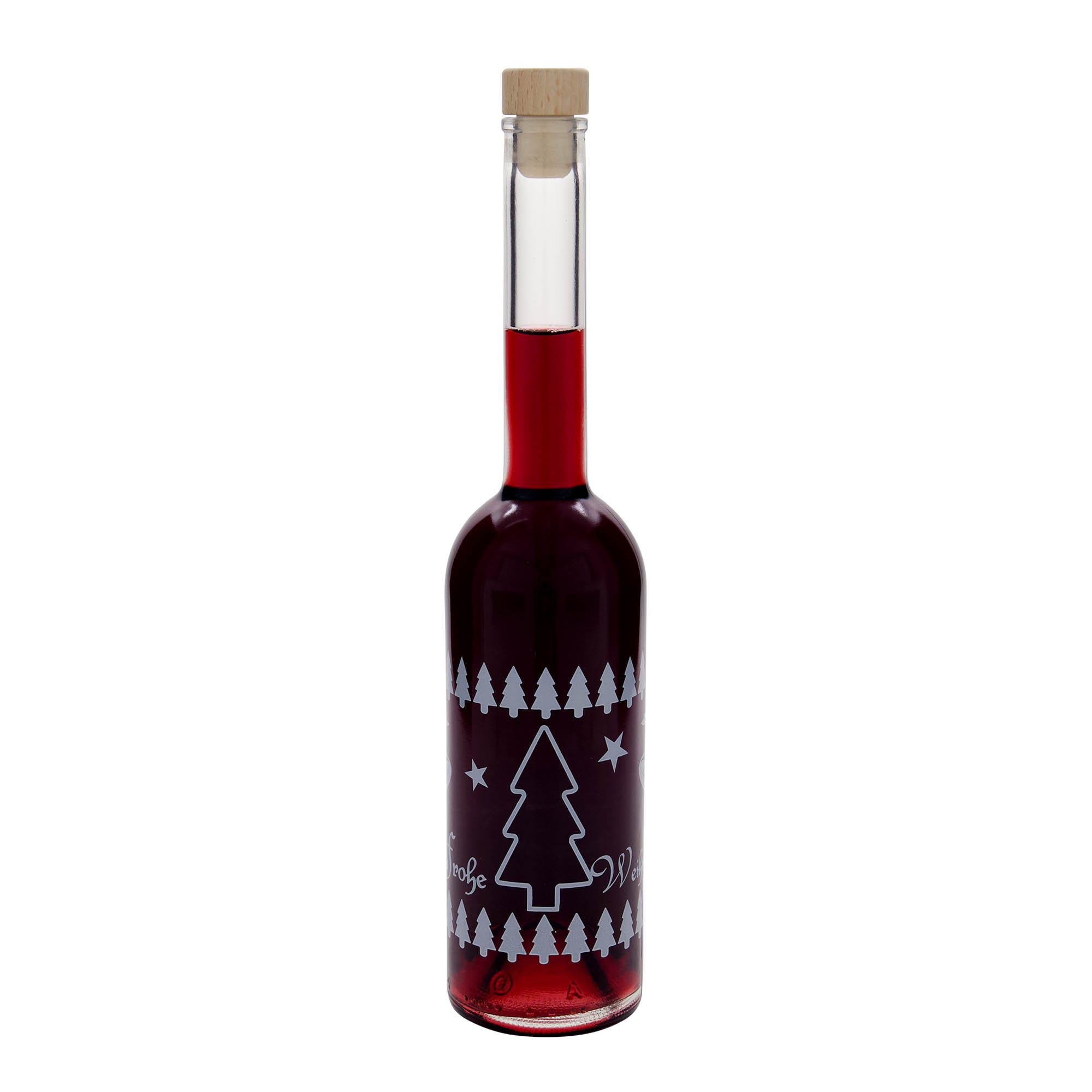 Sticlă de sticlă de 500 ml „Opera”, motiv: Crăciun clasic, deschidere: dop Sticlă de sticlă de 500 ml „Opera”, motiv: Crăciun clasic, deschidere: dop