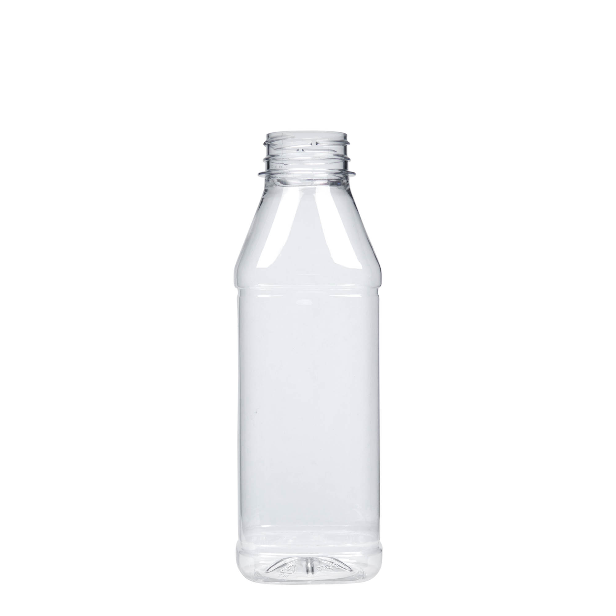 Sticlă PET 500 ml „Milk and Juice Carré”, pătrată, plastic, gura: 38 mm
