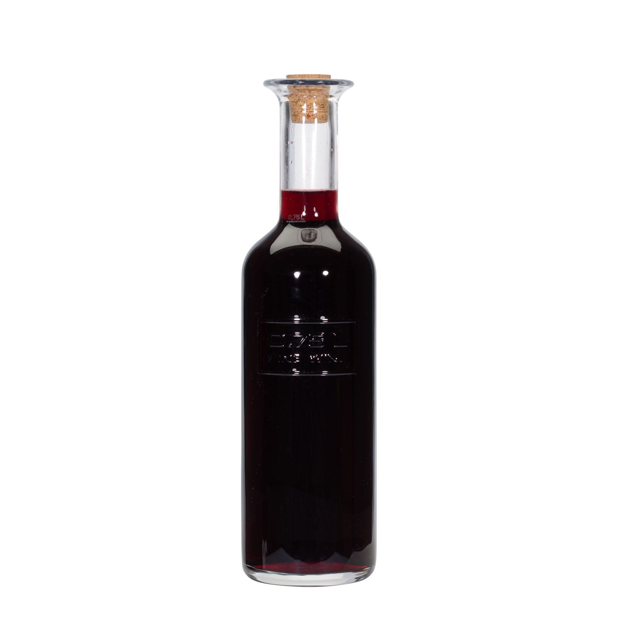 Sticlă de sticlă de 750 ml „Optima Fine Wine”, gura: dop Sticlă de sticlă de 750 ml „Optima Fine Wine”, gura: dop