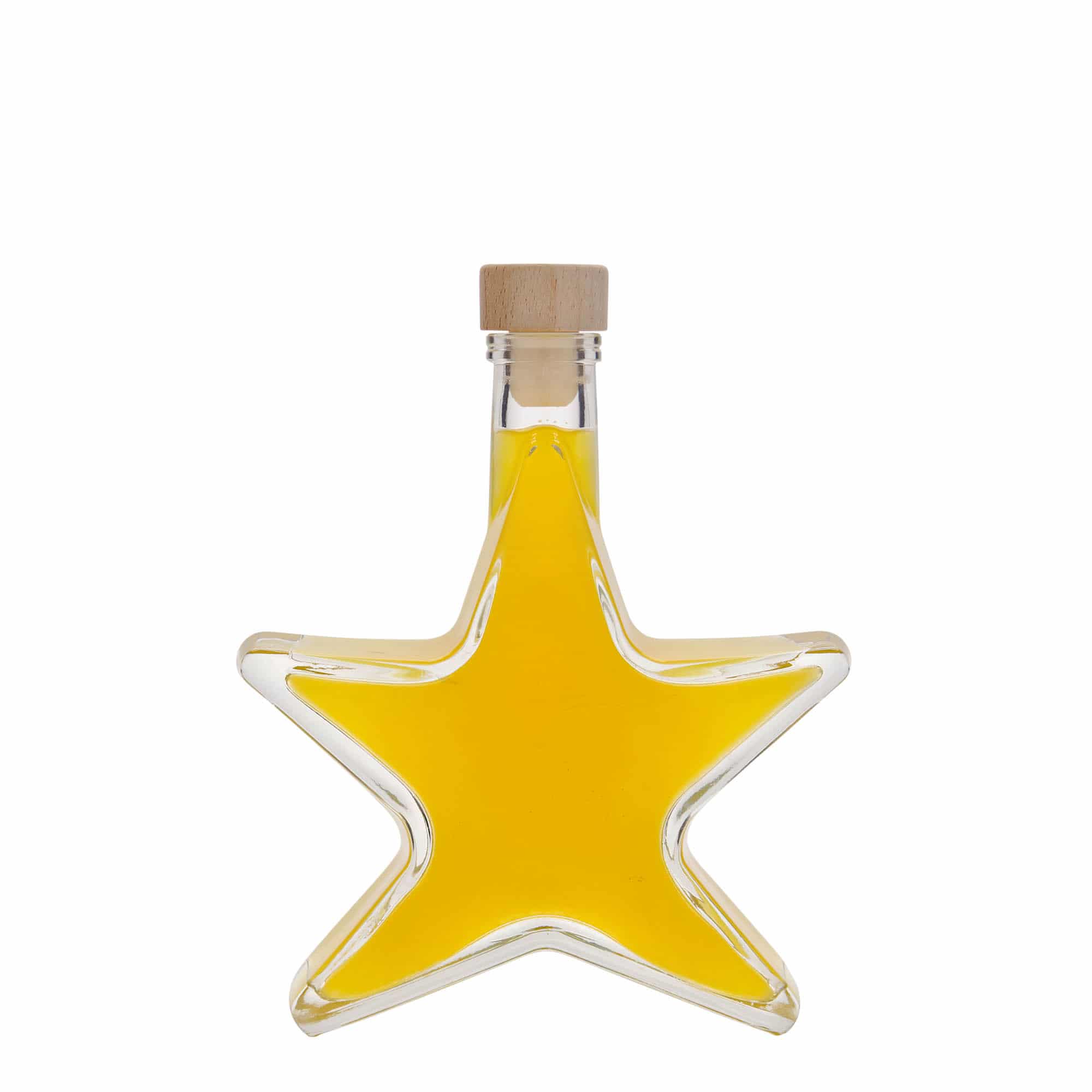 Sticlă de sticlă de 200 ml „Stea”, gât: plută