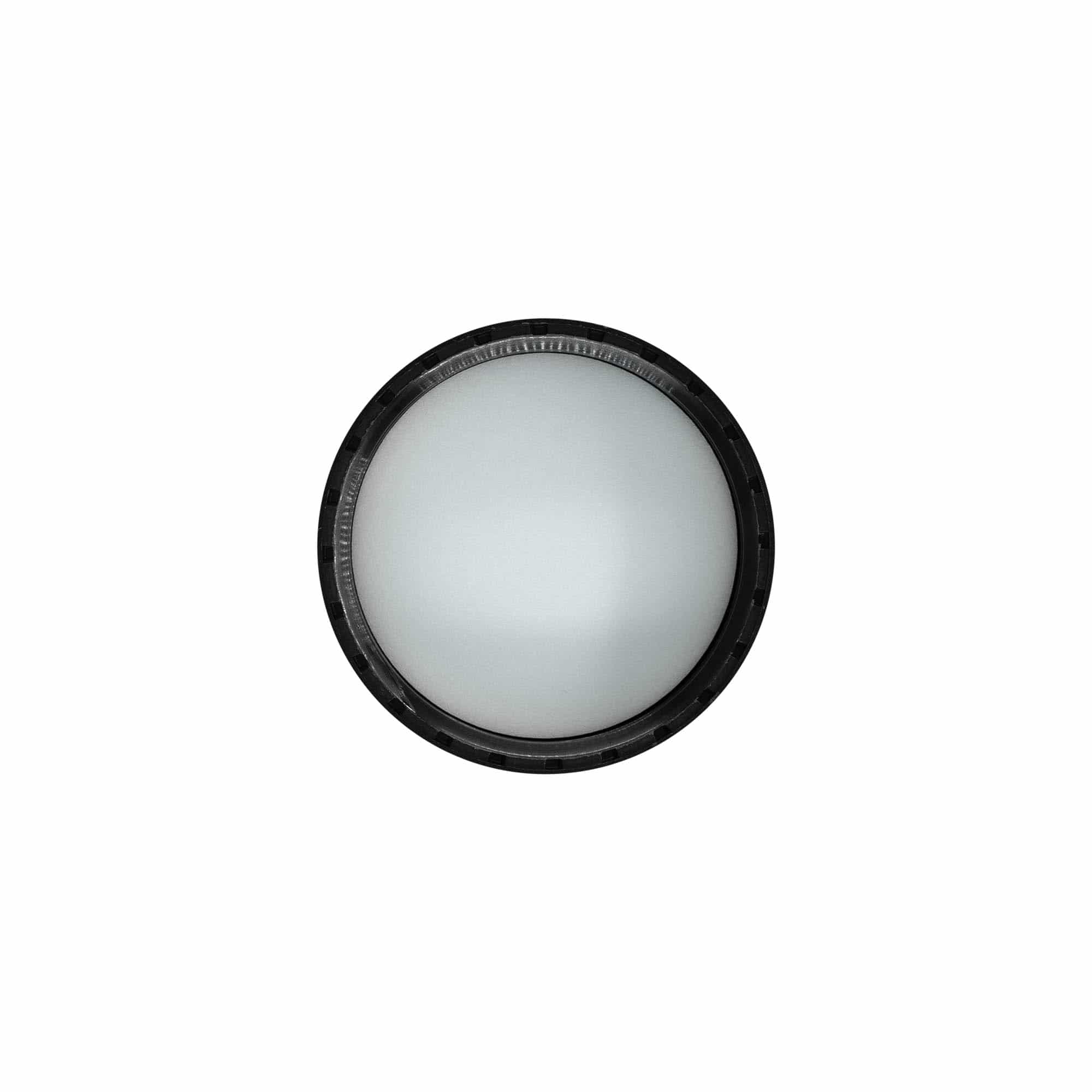 Capac cu filet cu inserție EPE, plastic PP, negru, pentru deschidere: DIN 60
