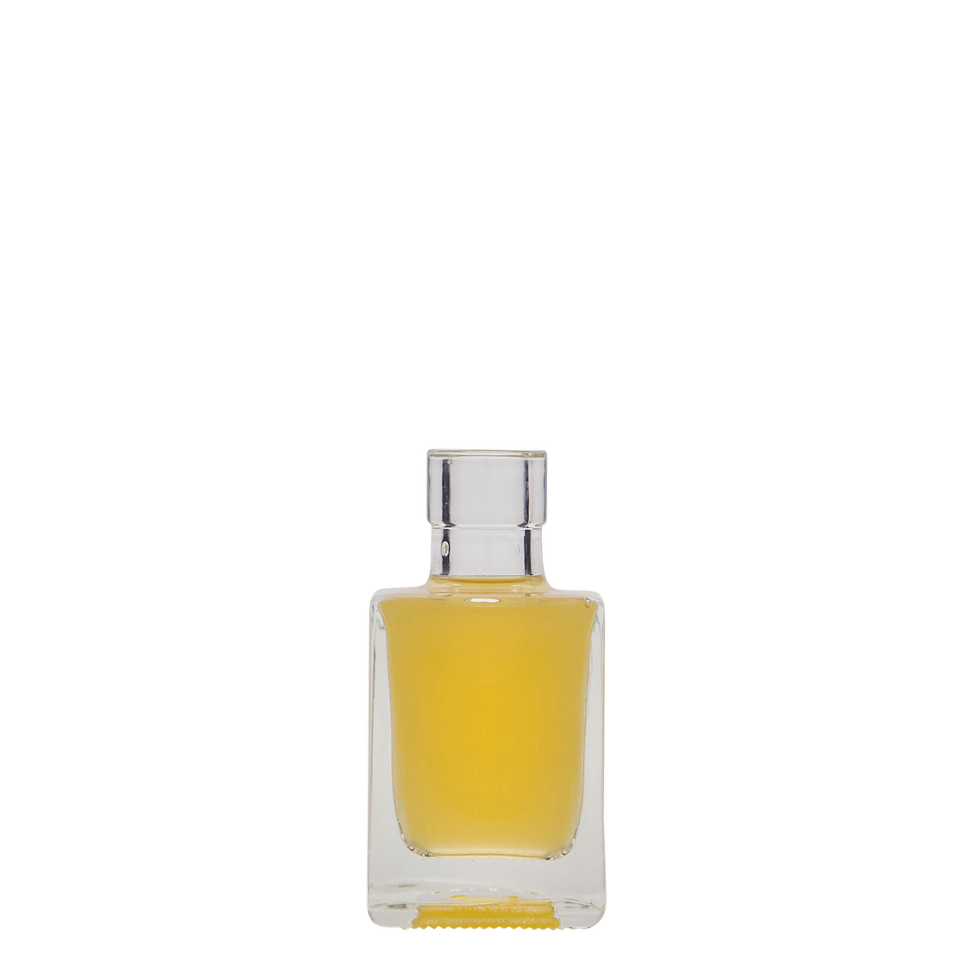 Sticlă de sticlă de 50 ml „Cube”, pătrată, gură: dop de plută Sticlă de sticlă de 50 ml „Cube”, pătrată, gură: dop de plută