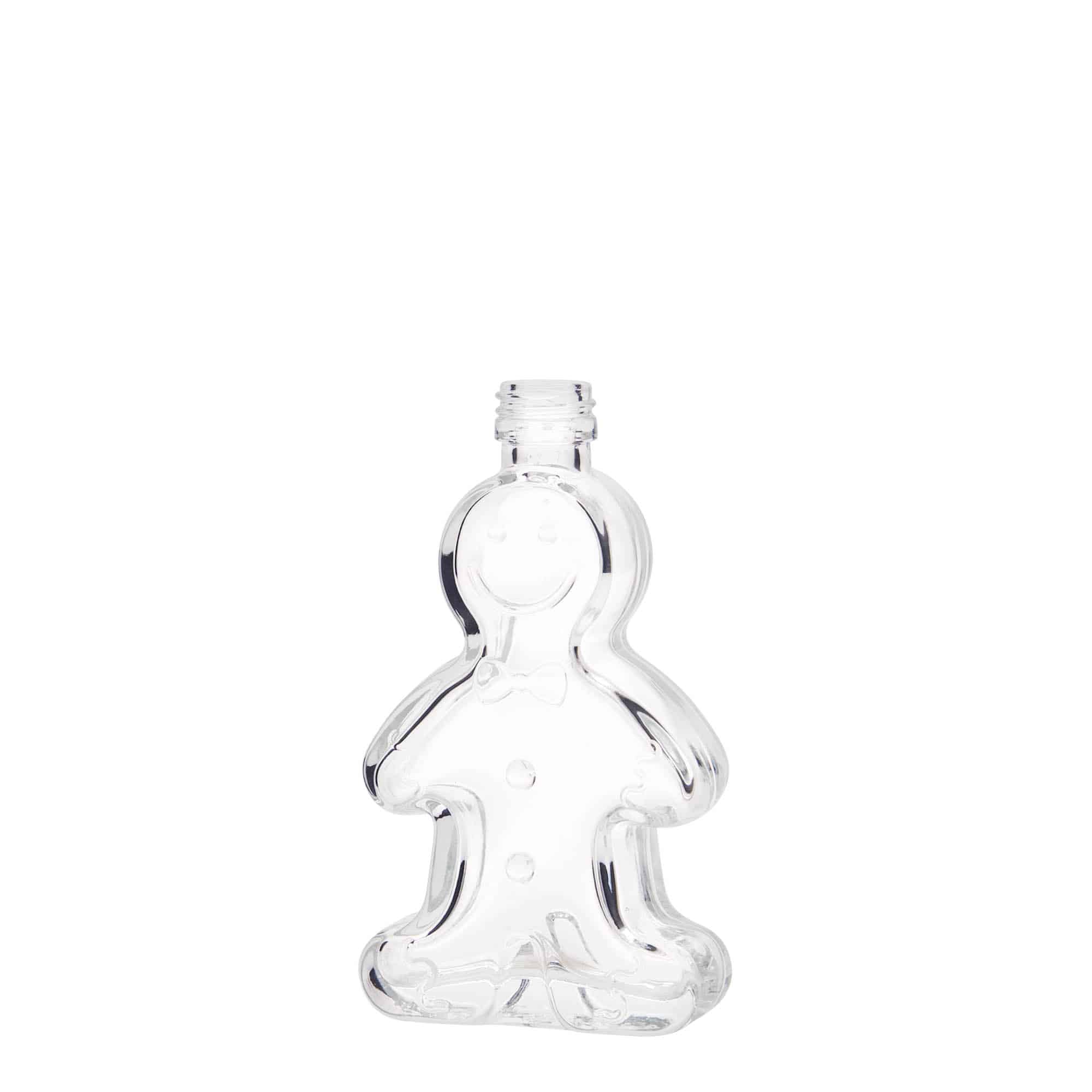 Sticlă de sticlă de 50 ml „Omuleț de turtă dulce”, gura: PP 18