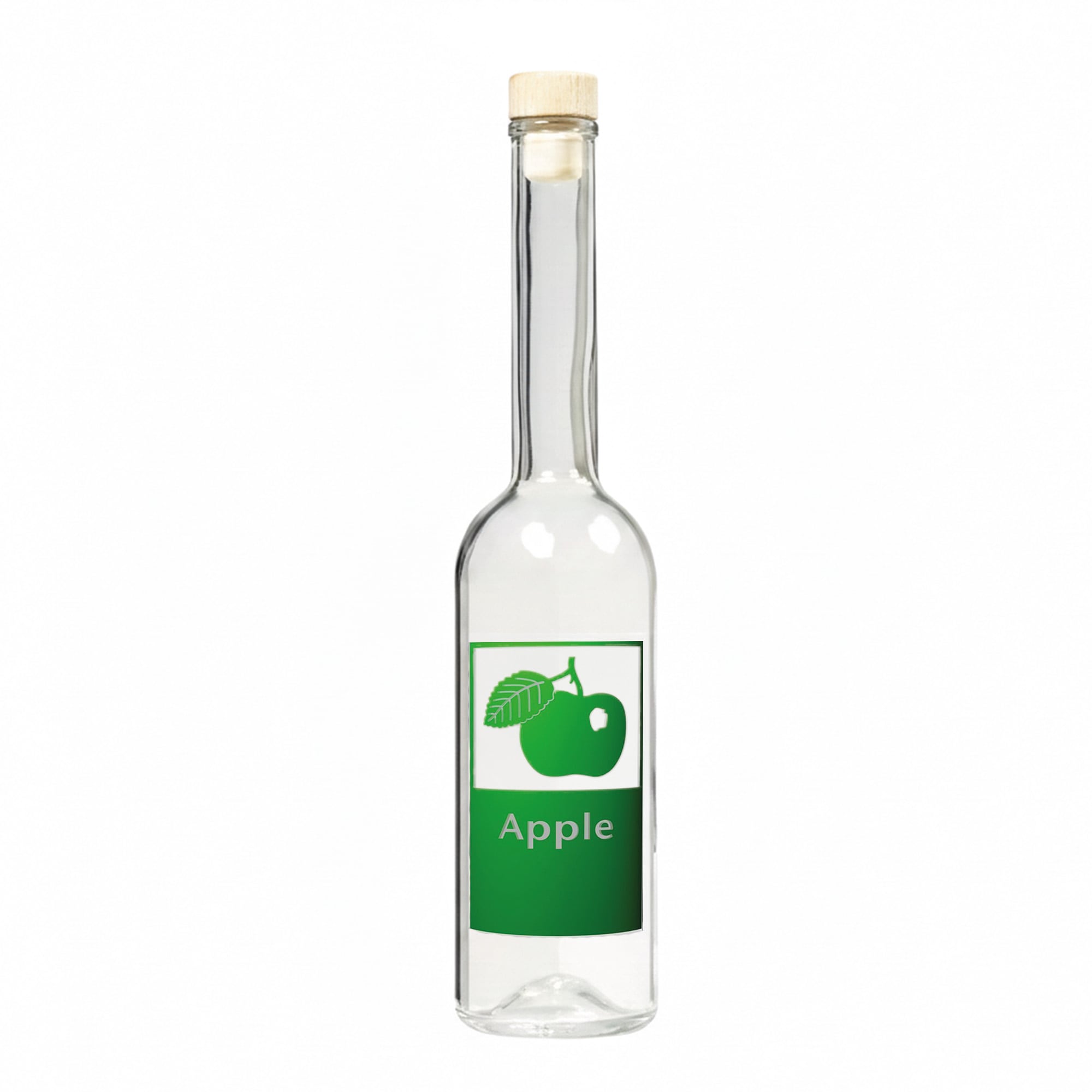Sticlă de sticlă de 500 ml „Opera”, motiv: Măr, gura: plută