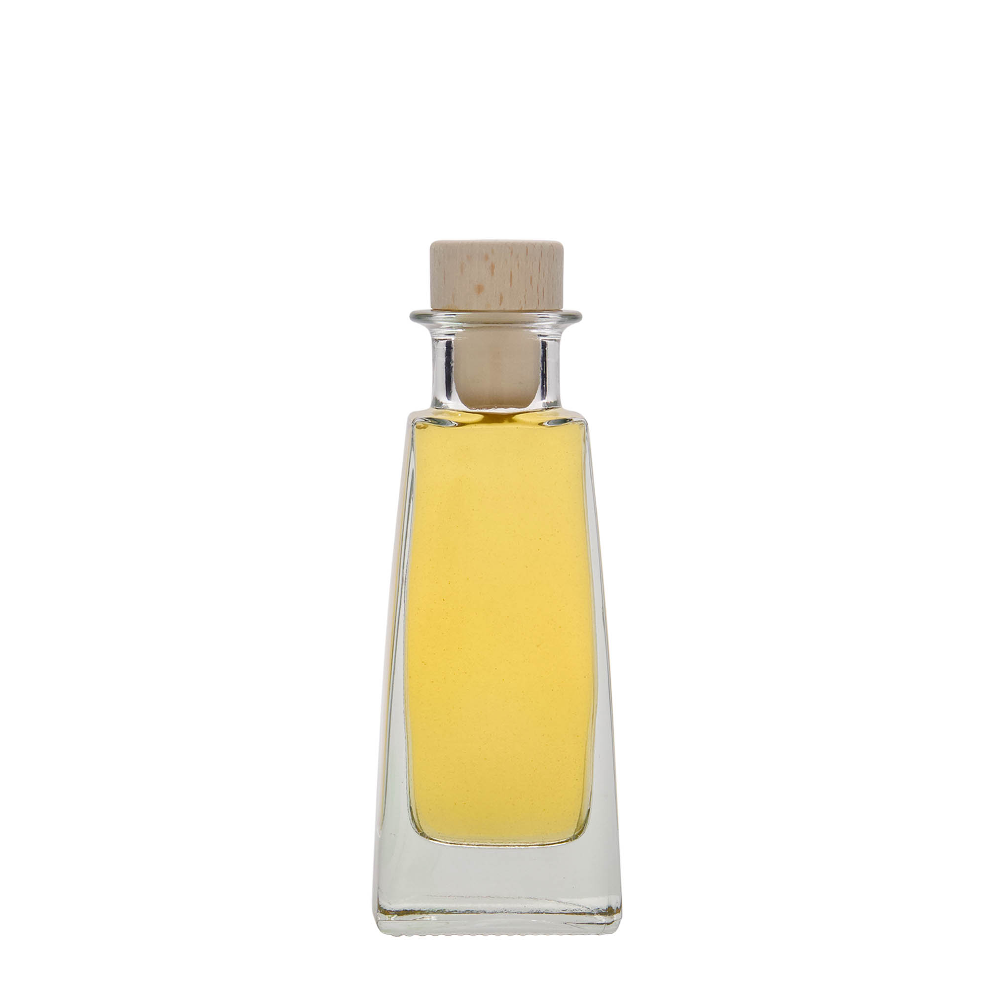 Sticlă de sticlă de 100 ml „Timmy”, dreptunghiulară, gură: dop de plută