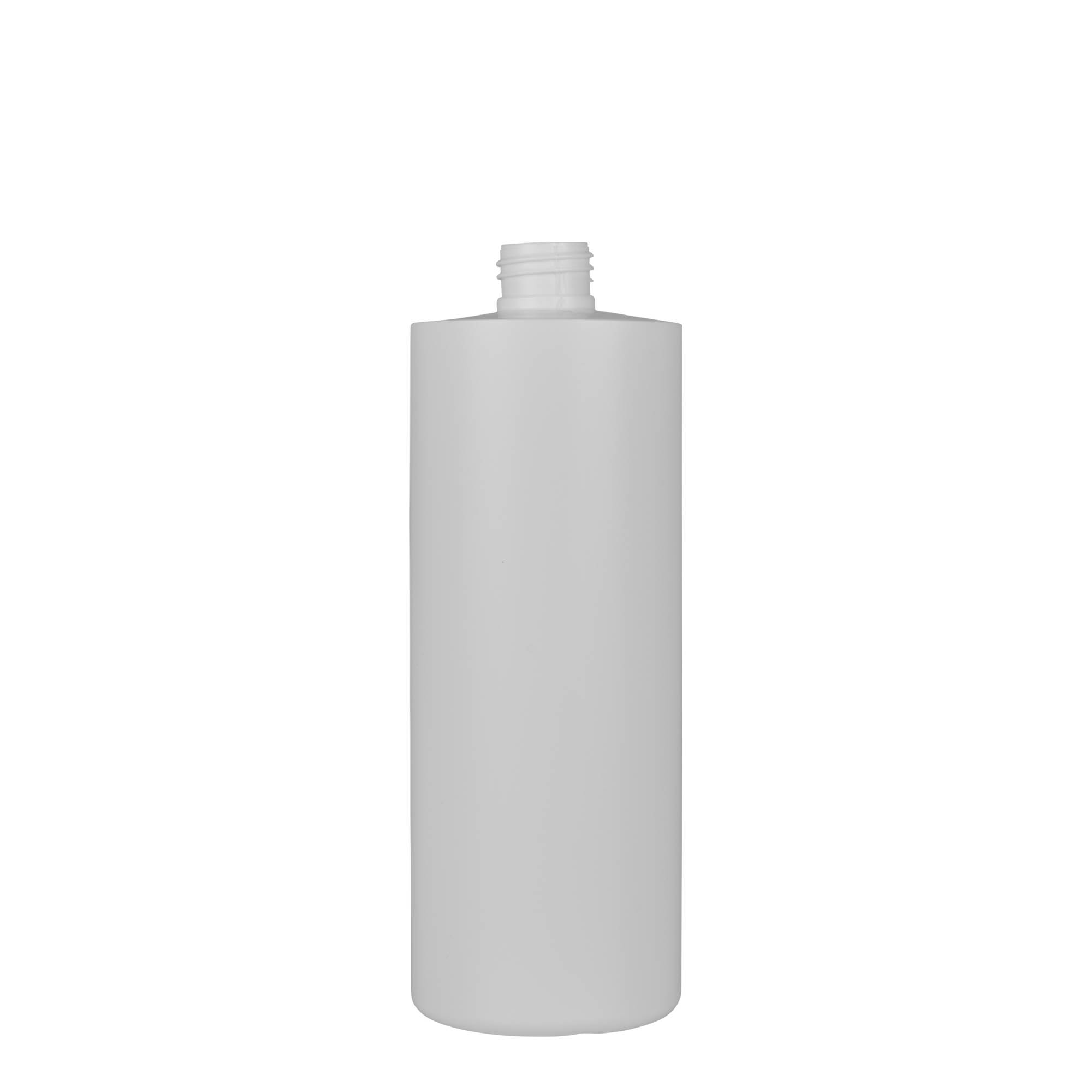 Sticlă din plastic de 500 ml „Pipe”, HDPE verde, alb, gura: 24/410