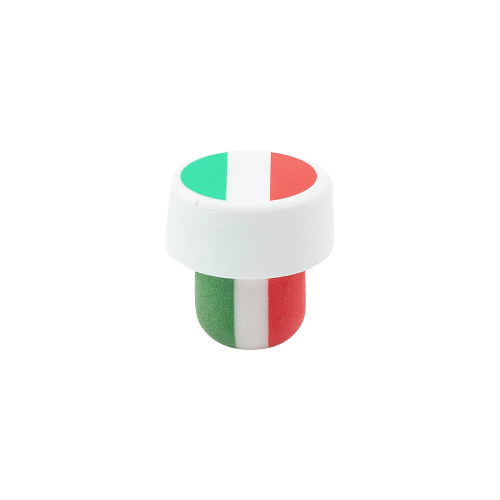 Dop cu mâner 19 mm 'Italia', plastic, multicolor, pentru gură: plută Dop cu mâner 19 mm 'Italia', plastic, multicolor, pentru gură: plută
