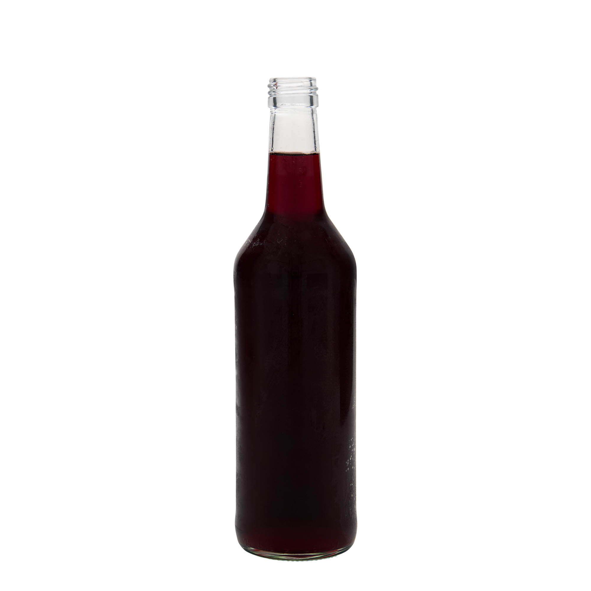 Sticlă de sticlă de 500 ml, gât drept, deschidere: PP 28