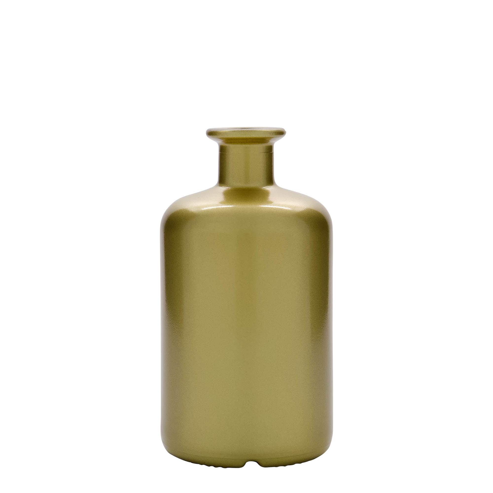 Sticlă de 500 ml pentru farmacie, aurie, gura: dop de plută
