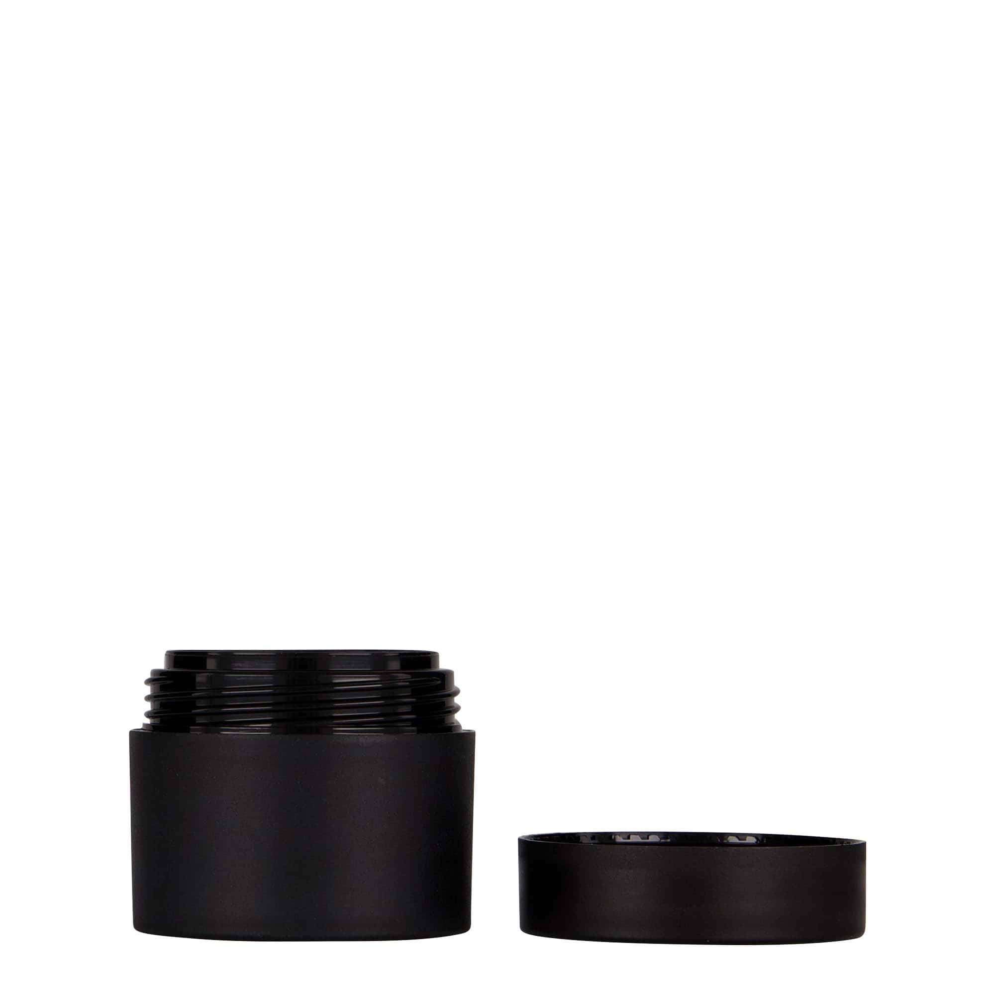 30 ml cutie din plastic „Antonella”, PP, negru, gură: capac cu filet
