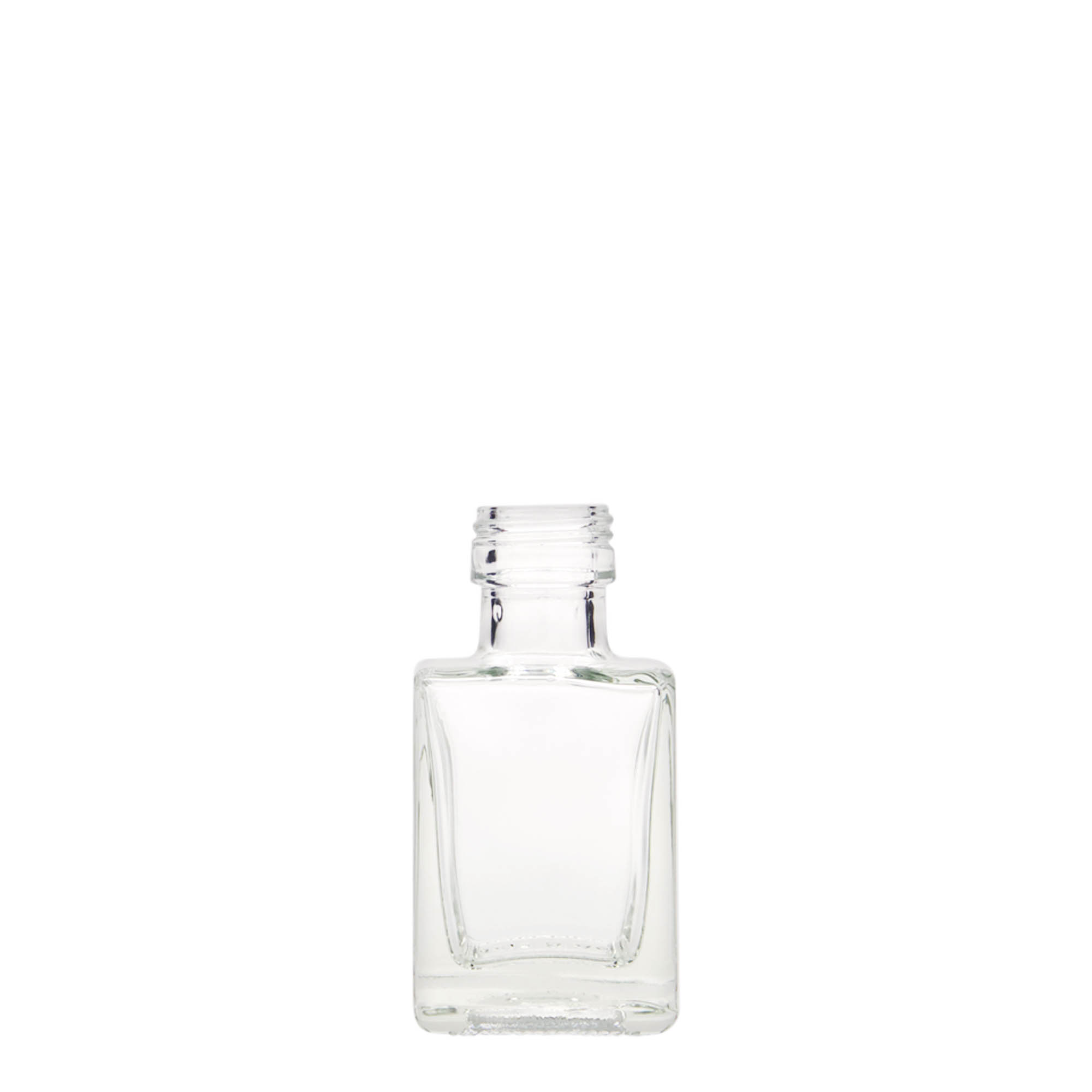 Sticlă de sticlă de 50 ml „Cube”, pătrată, gura: PP 24