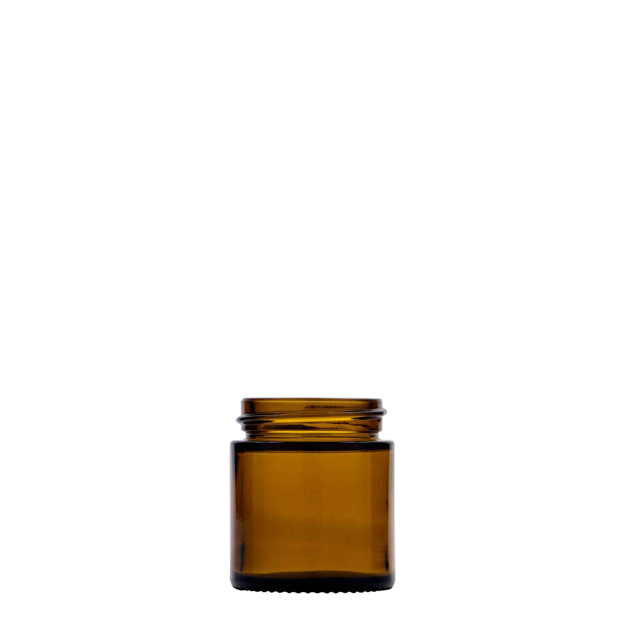 30 ml borcan „Brown Line”, sticlă, maro, gura: capac cu filet 30 ml borcan „Brown Line”, sticlă, maro, gura: capac cu filet