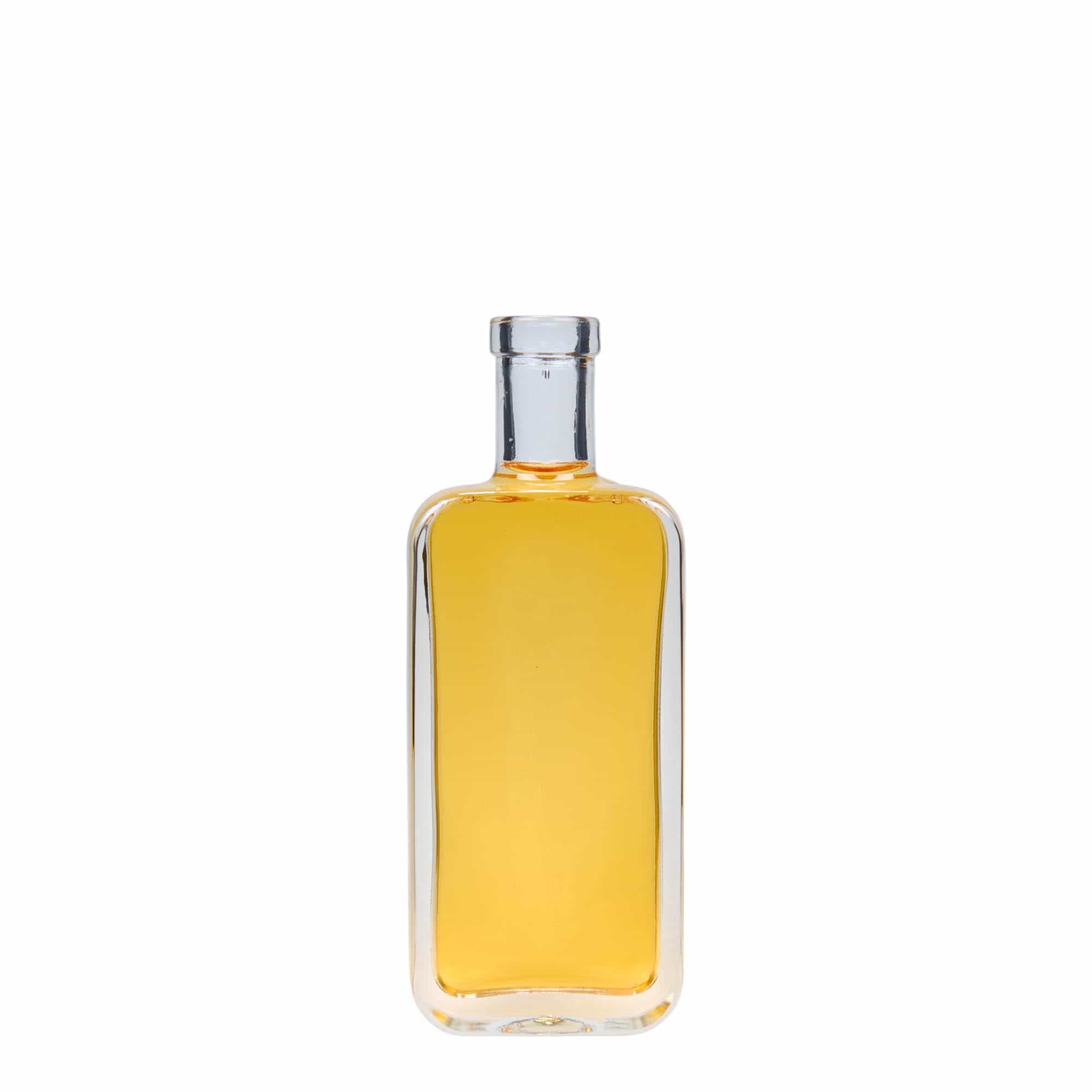 Sticlă de sticlă de 100 ml 'Nice', dreptunghiulară, gura: dop