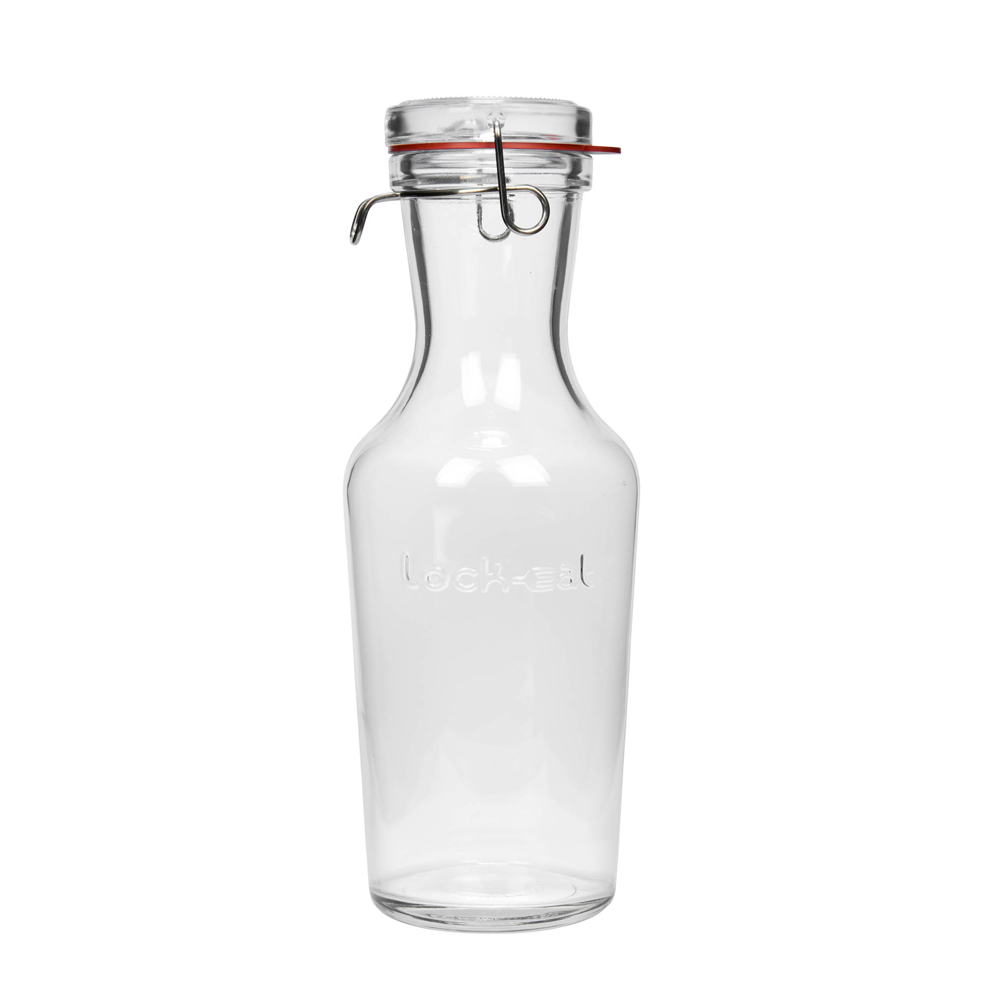 1.000 ml carafă de sticlă 'Lock-Eat', gură: închidere cu clemă metalică