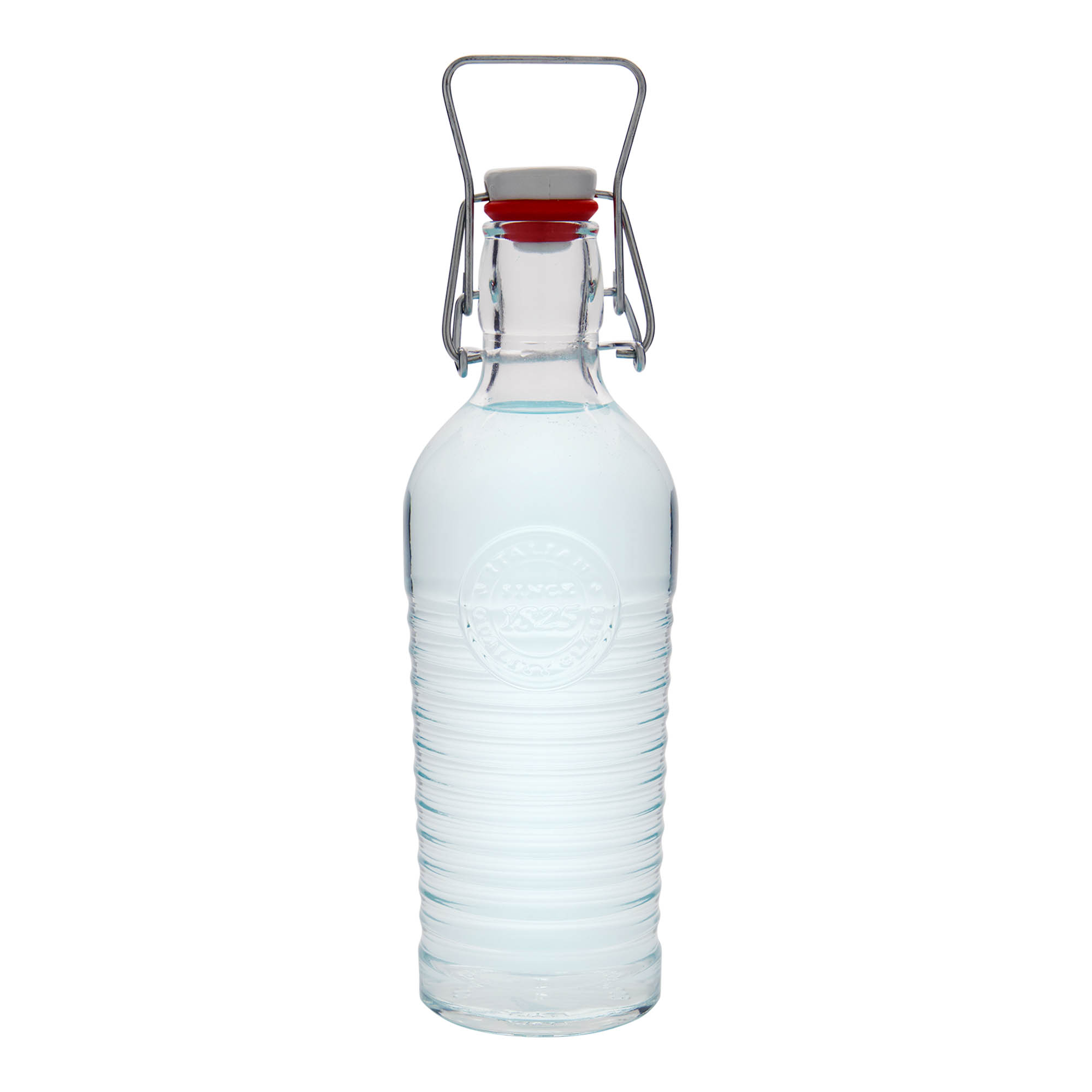 Sticlă de sticlă de 750 ml 'Officina 1825', gât: închidere cu clemă