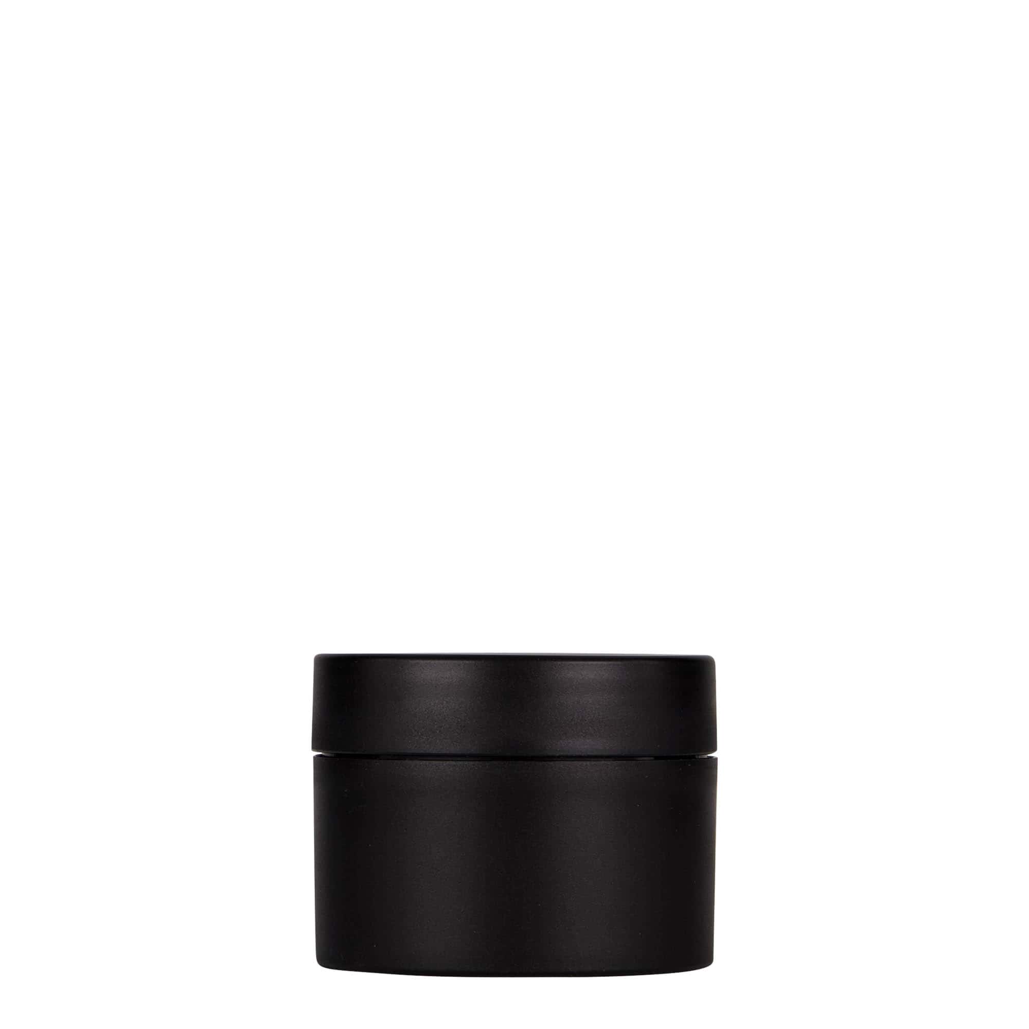 50 ml cutie din plastic „Antonella”, PP, negru, gură: capac cu filet