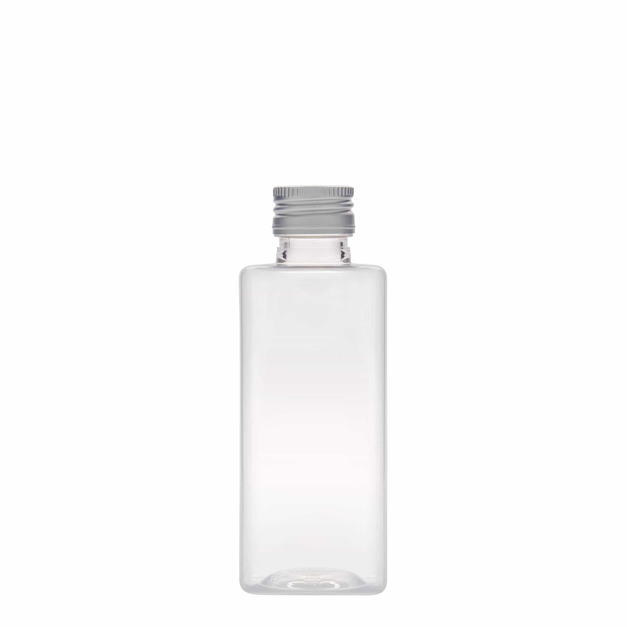 Sticlă PET de 250 ml „Karl”, pătrată, din plastic, gura: PP 28
