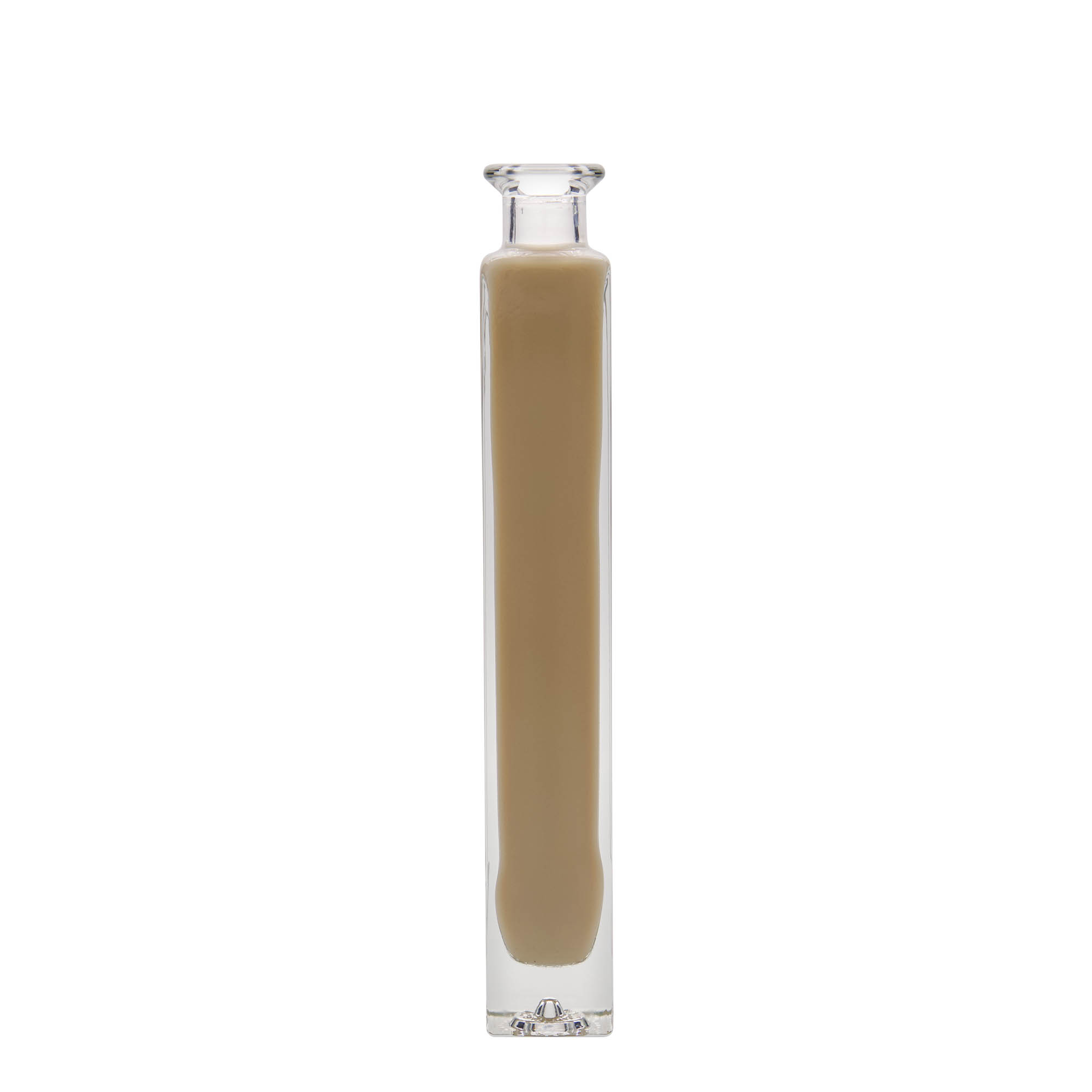Sticlă de sticlă de 200 ml „Tommy”, pătrată, gura: dop de plută