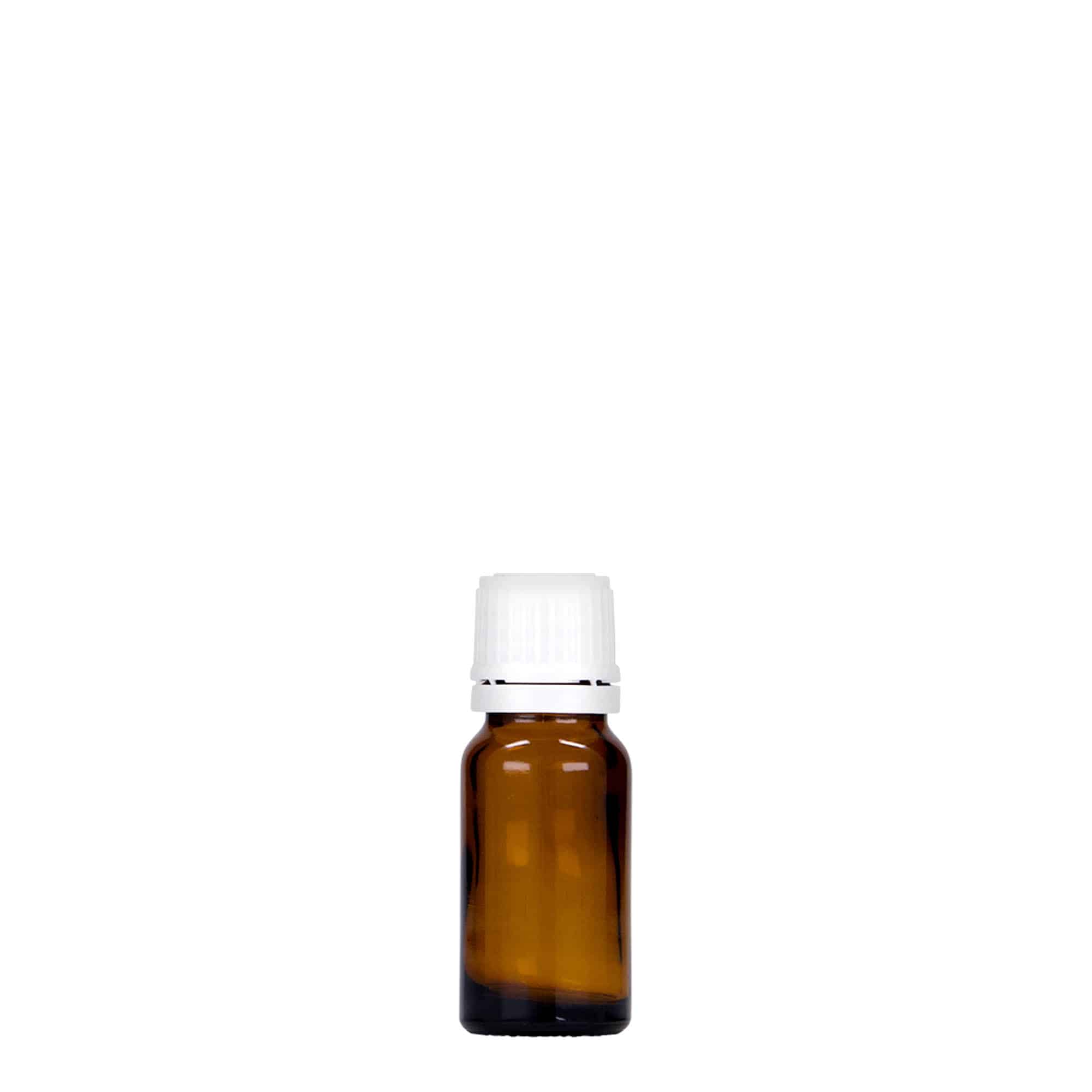 Flacon medical de 10 ml, sticlă, maro, gura: DIN 18