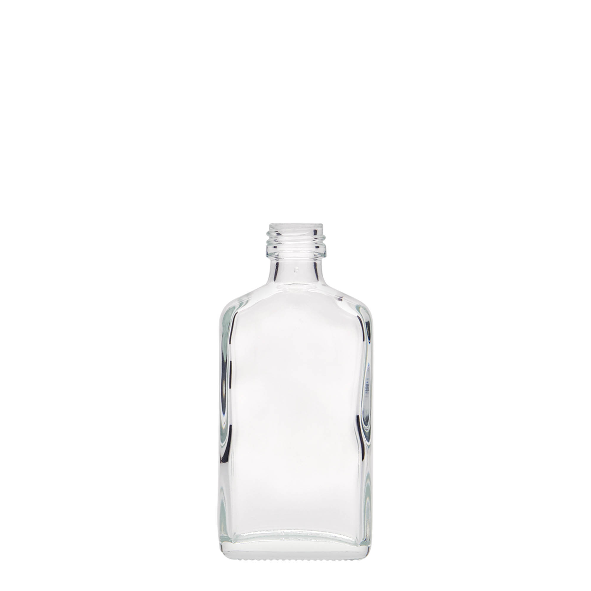 Flacon de buzunar de 50 ml, dreptunghiular, sticlă, gura: PP 18 Flacon de buzunar de 50 ml, dreptunghiular, sticlă, gura: PP 18