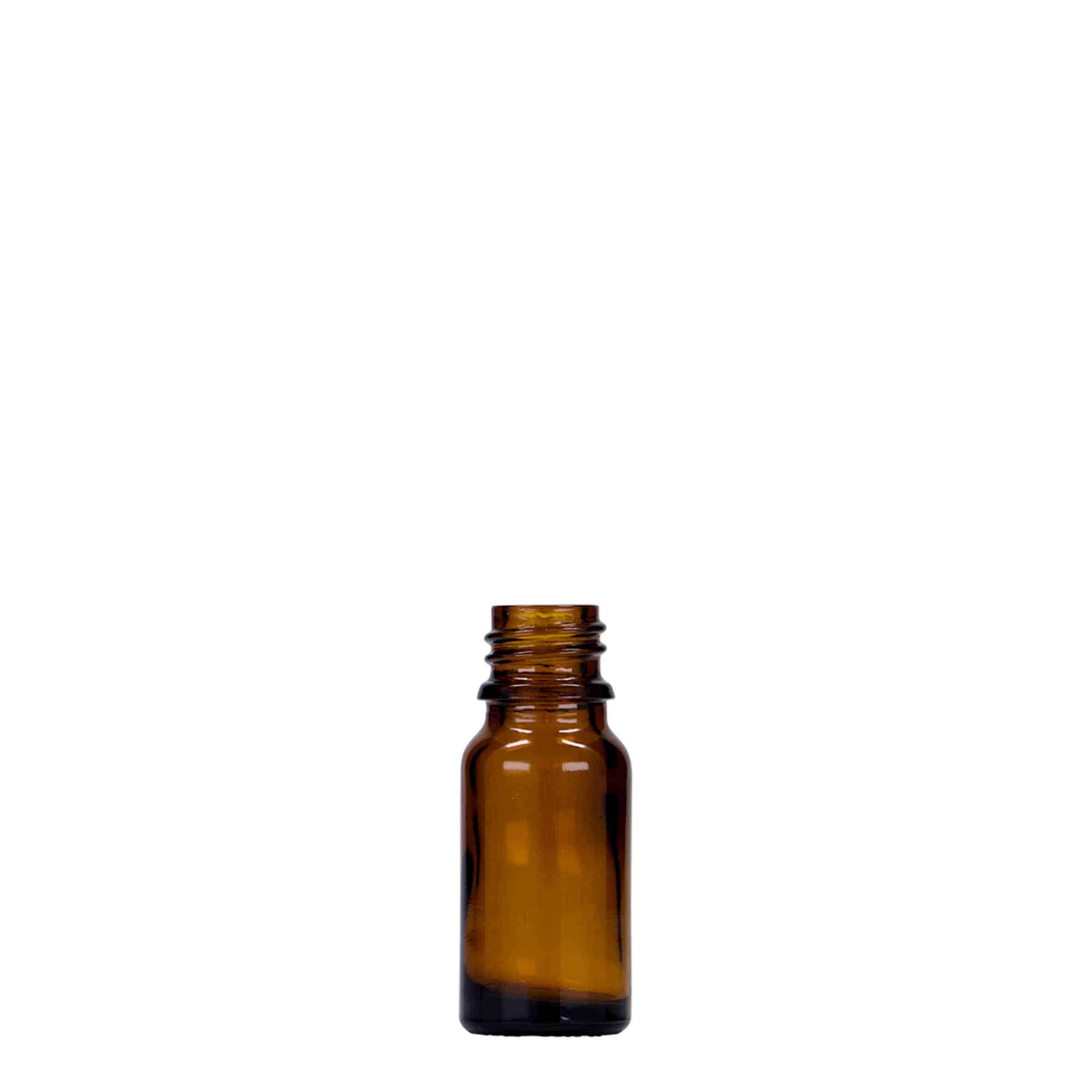 Flacon medical de 10 ml, sticlă, maro, gura: DIN 18