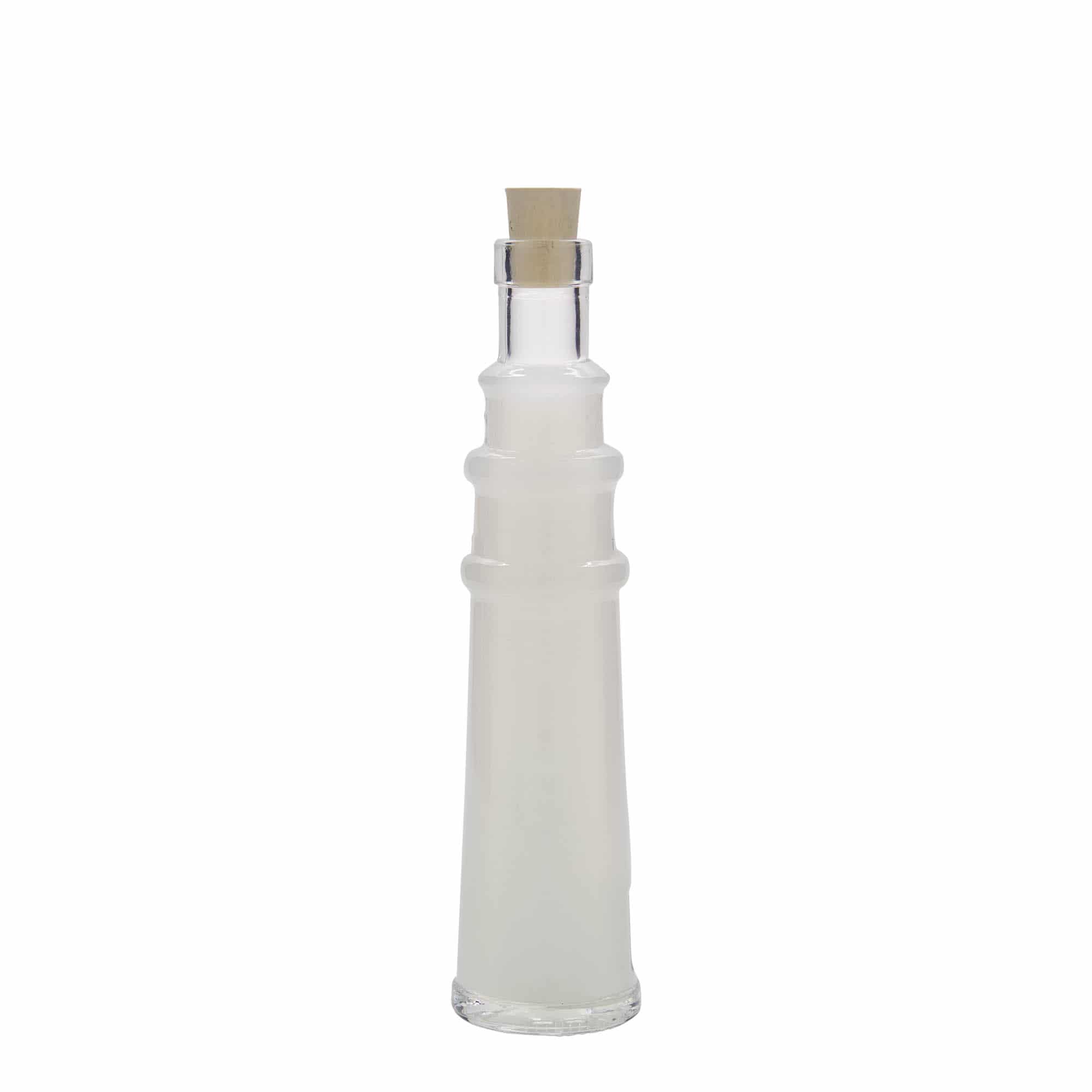 Sticlă de sticlă de 100 ml „Leuchtturm”, gura: dop de plută