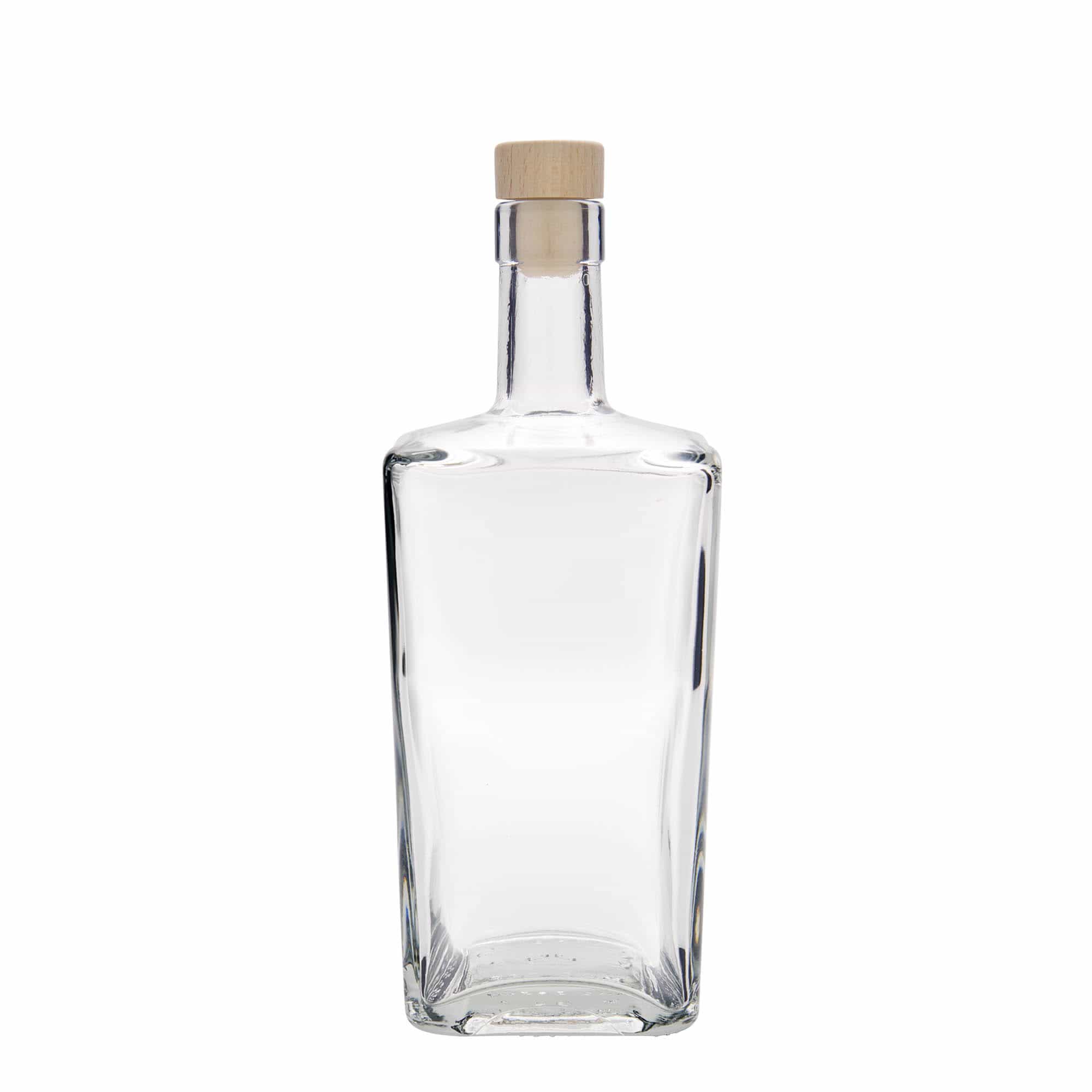 Sticlă de sticlă de 700 ml „Noel”, pătrată, gura: dop de plută