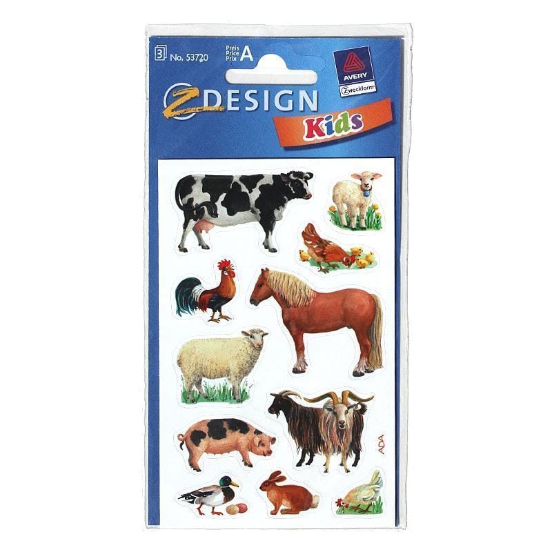 Zweckform autocolante „Animale de fermă”, hârtie, multicolor
