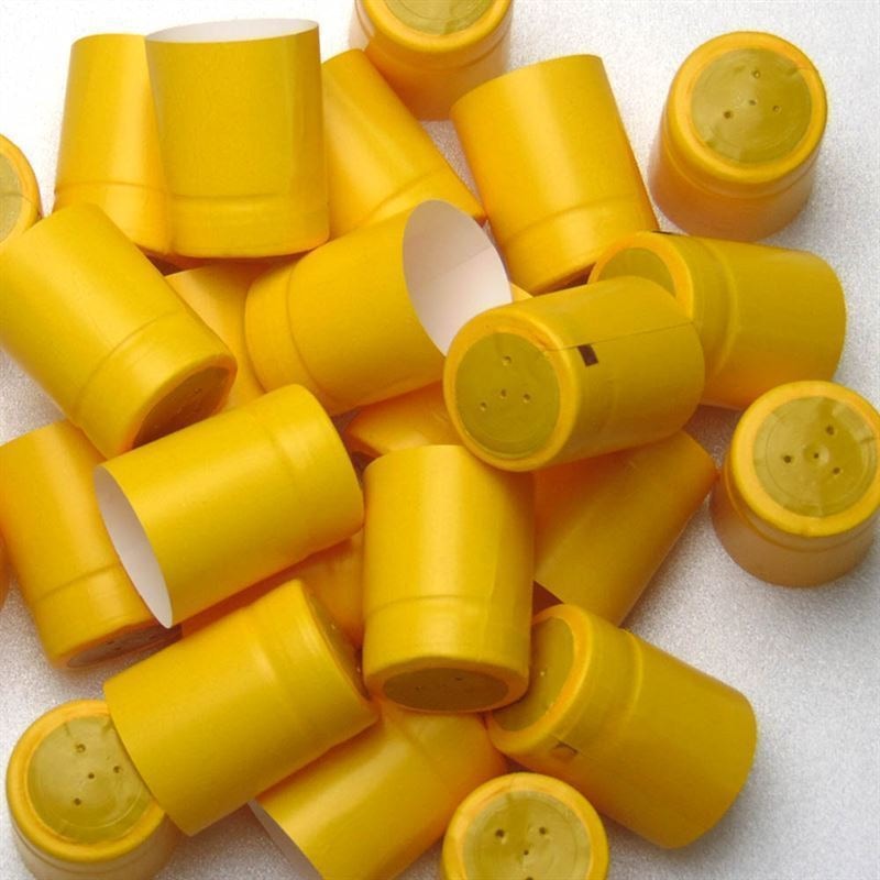 Capsulă termocontractabilă 32x41, plastic PVC, galben Capsulă termocontractabilă 32x41, plastic PVC, galben
