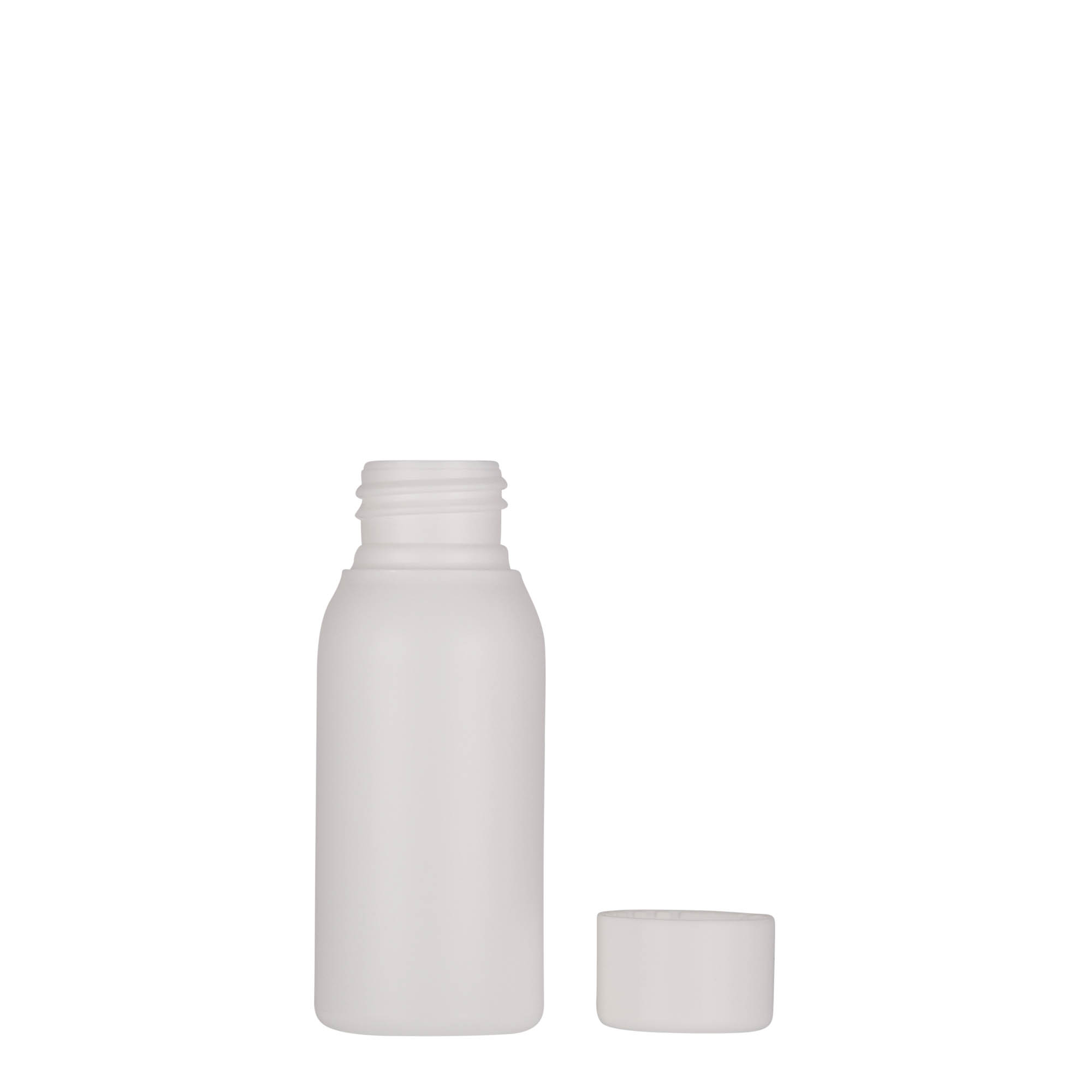 Flacon din plastic de 50 ml „Tuffy”, HDPE, alb, gât: 24/410 Flacon din plastic de 50 ml „Tuffy”, HDPE, alb, gât: 24/410