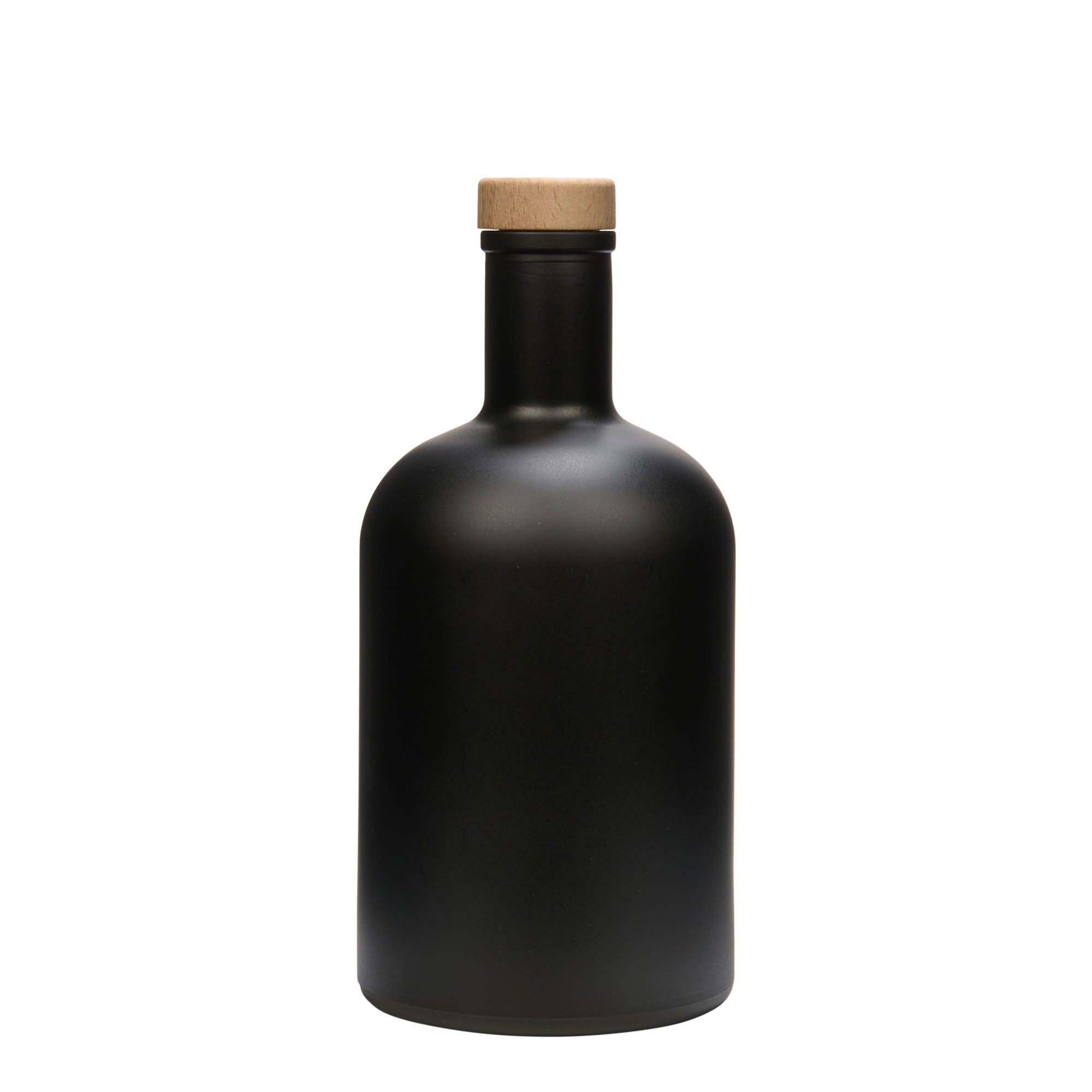 Sticlă de sticlă de 700 ml „Gerardino”, negru, gura: plută