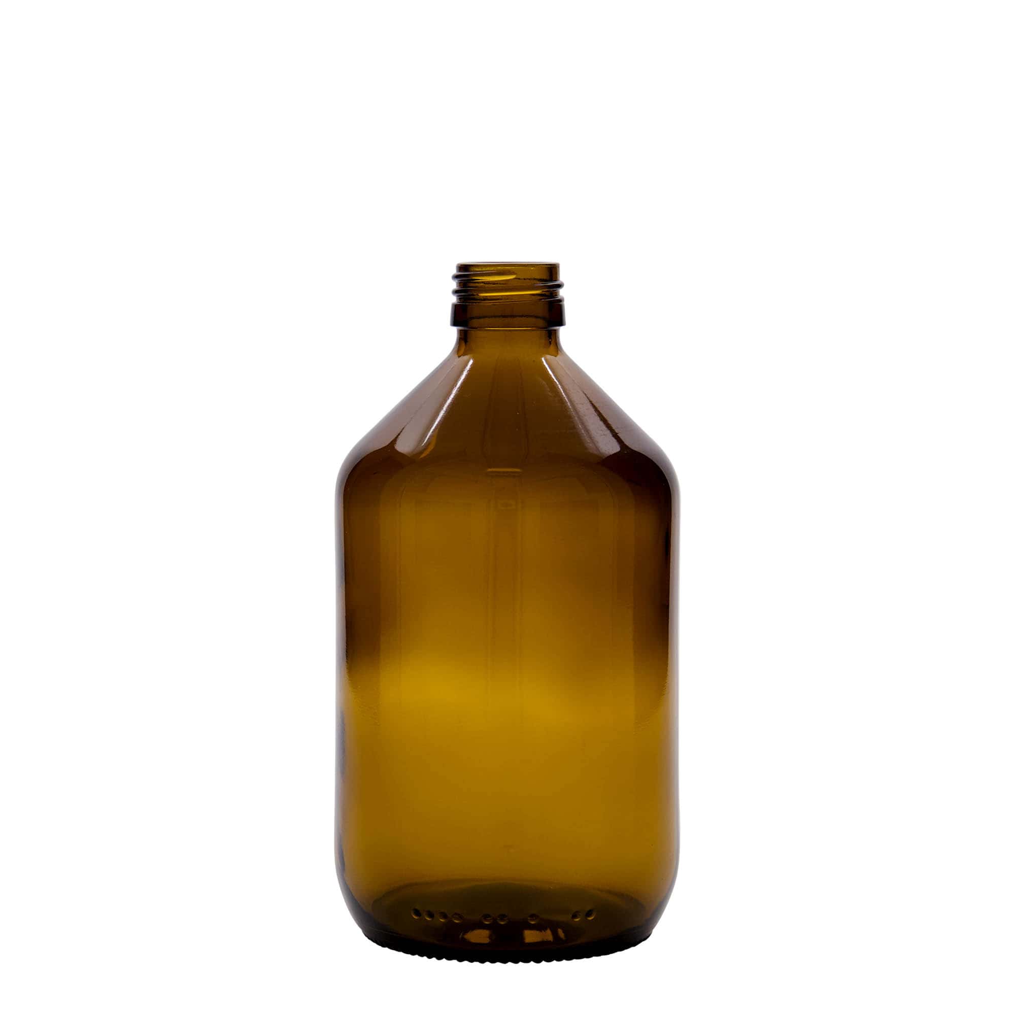 Flacon medical de 500 ml, maro, sticlă, gura: PP 28