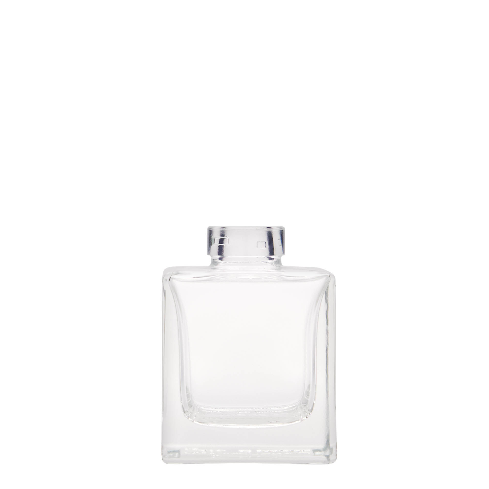 Sticlă de sticlă de 100 ml „Cube”, pătrată, gură: dop de plută