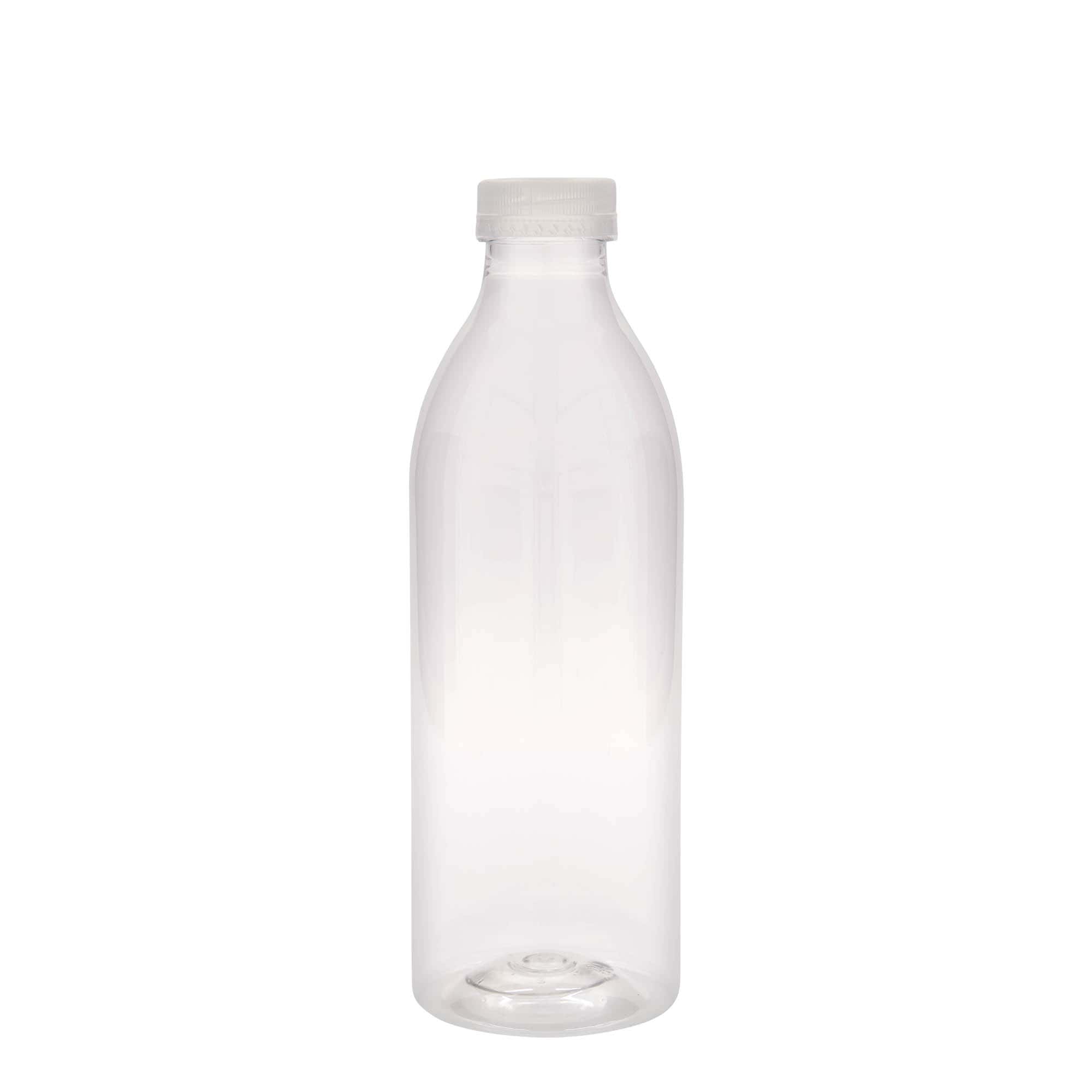 1.000 ml sticlă PET standard, plastic, gura: 38 mm