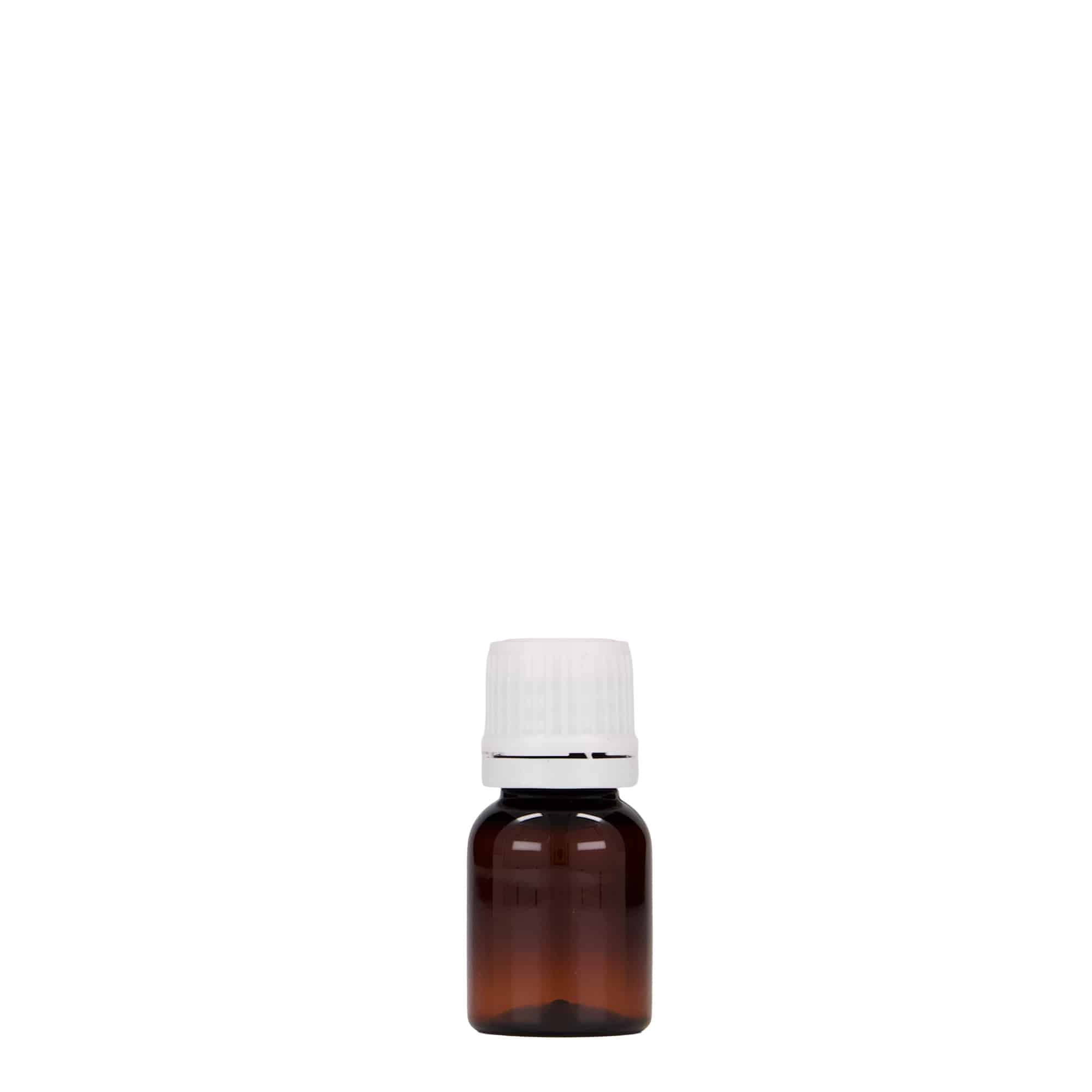 Flacon medical PET de 10 ml „Easy Living”, maro, plastic, gura: DIN 18
