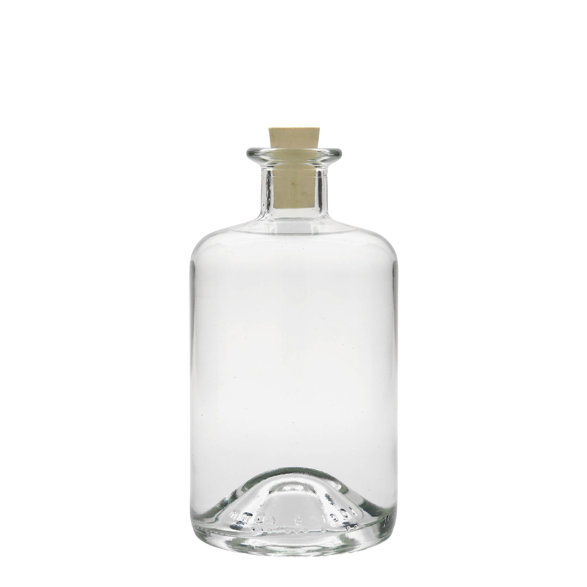 Sticlă de sticlă de 500 ml pentru farmacist, gura: dop de plută