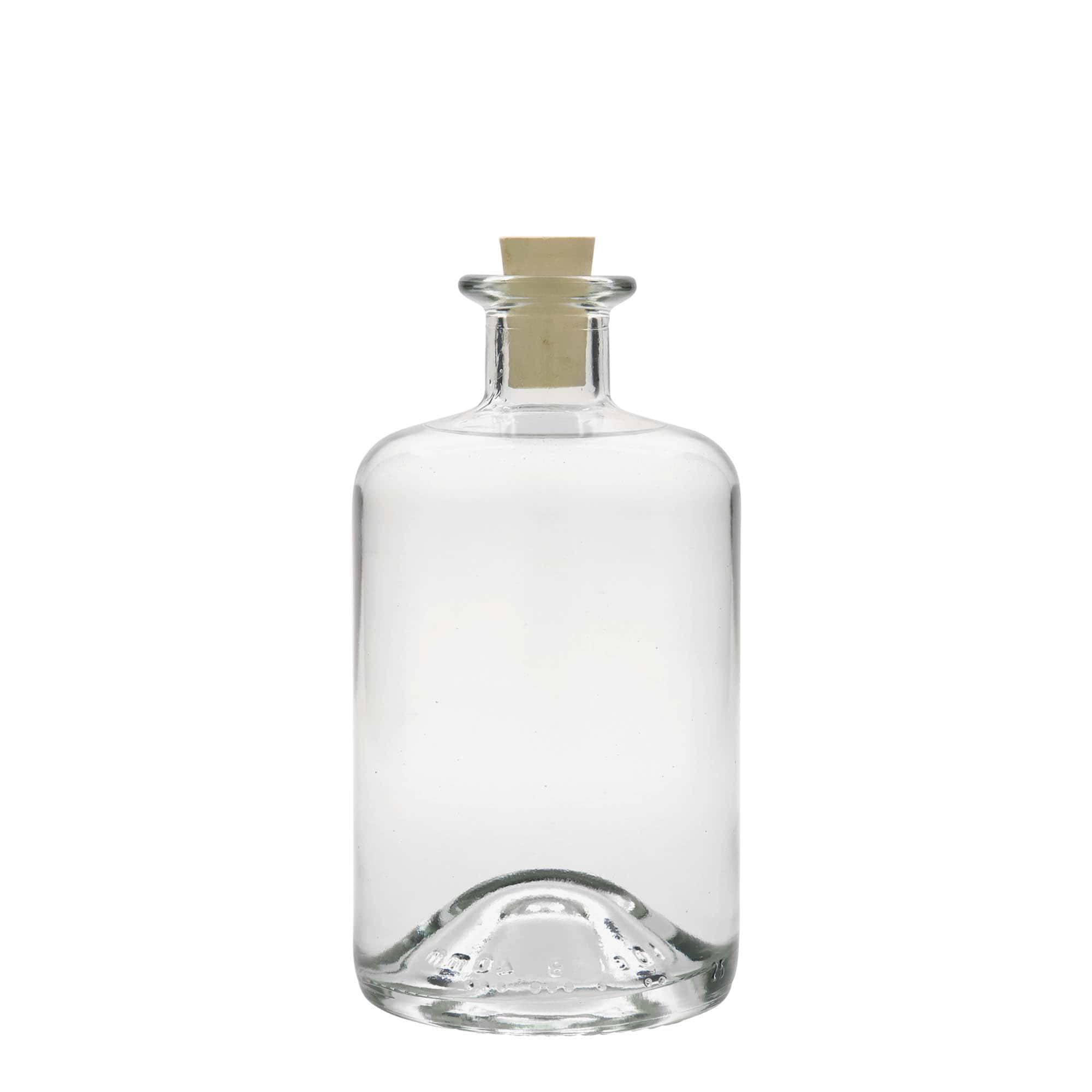 Sticlă de sticlă de 500 ml pentru farmacist, gura: dop de plută