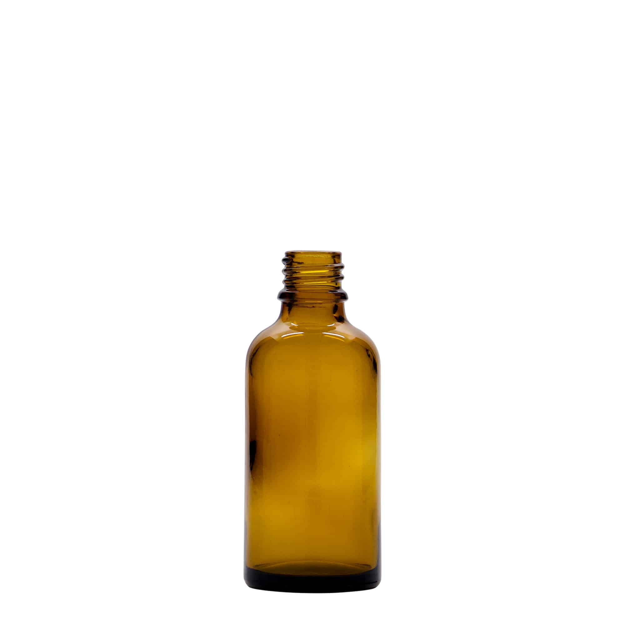 Flacon medical de 50 ml cu pompă pentru loțiune, sticlă, maro, gură: DIN 18