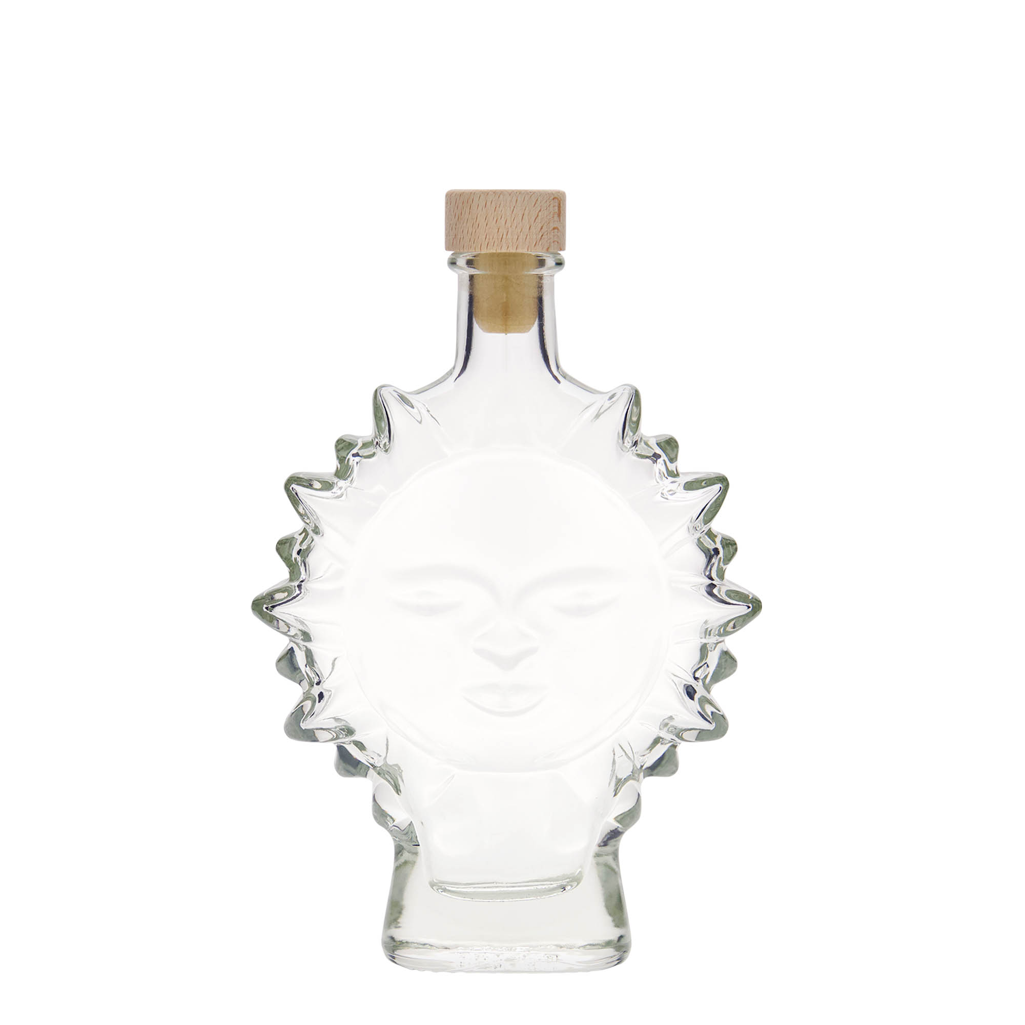 Sticlă de sticlă de 200 ml „Soare”, gură: dop de plută